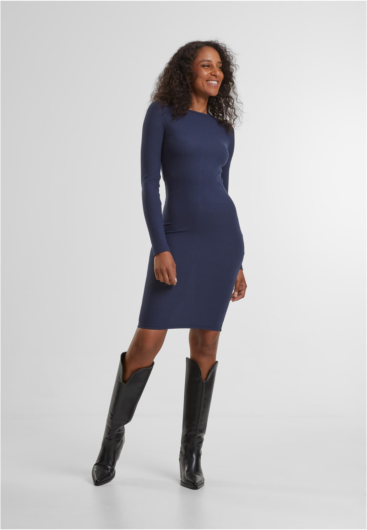 Ladies Rib Dress | navy