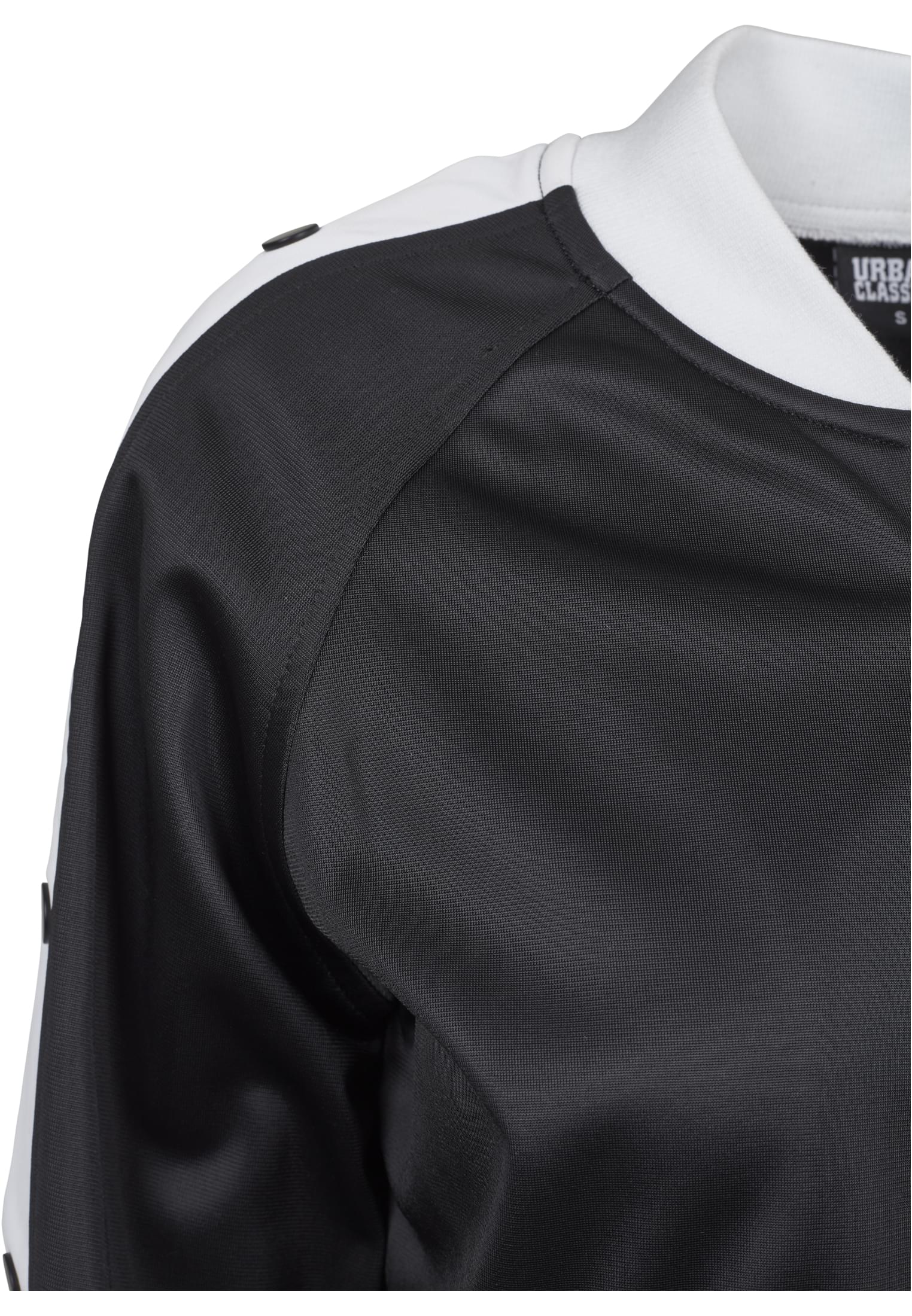 Ladies Button Up Track Jacket | blk/wht/blk