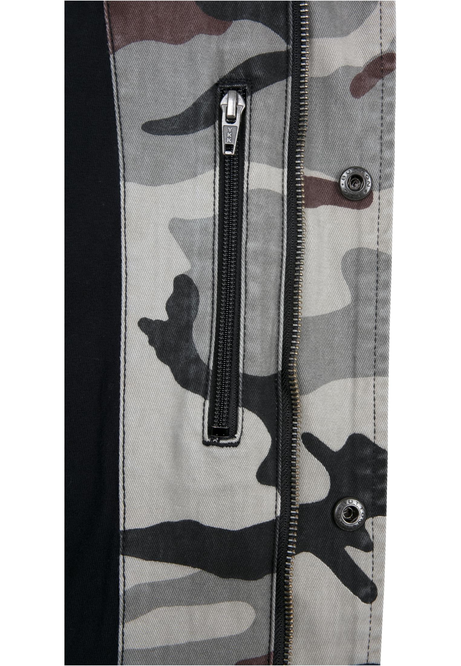 Camo Cotton Coach Jacket | grey camo