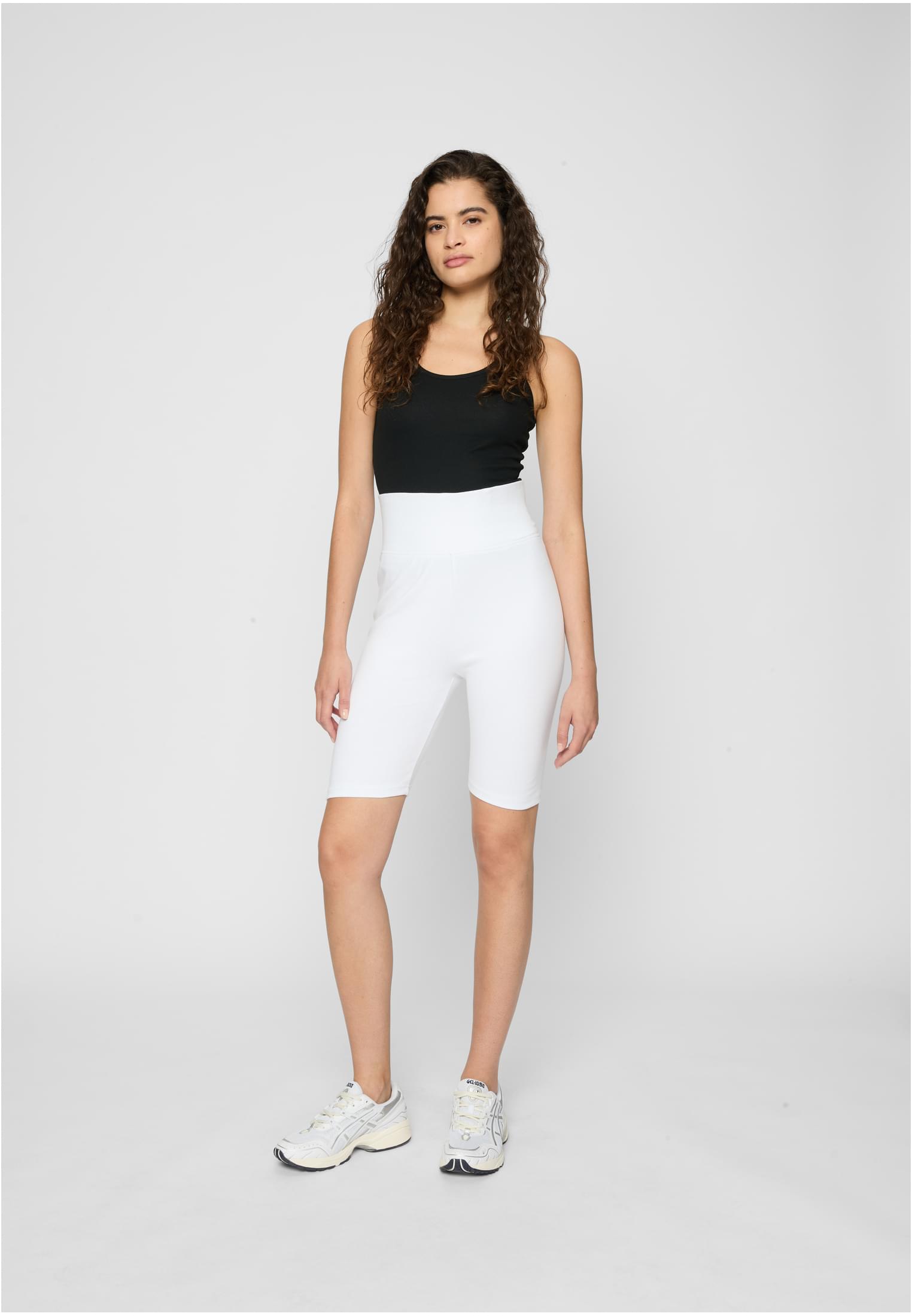 Ladies High Waist Cycle Shorts 2-Pack | black/white