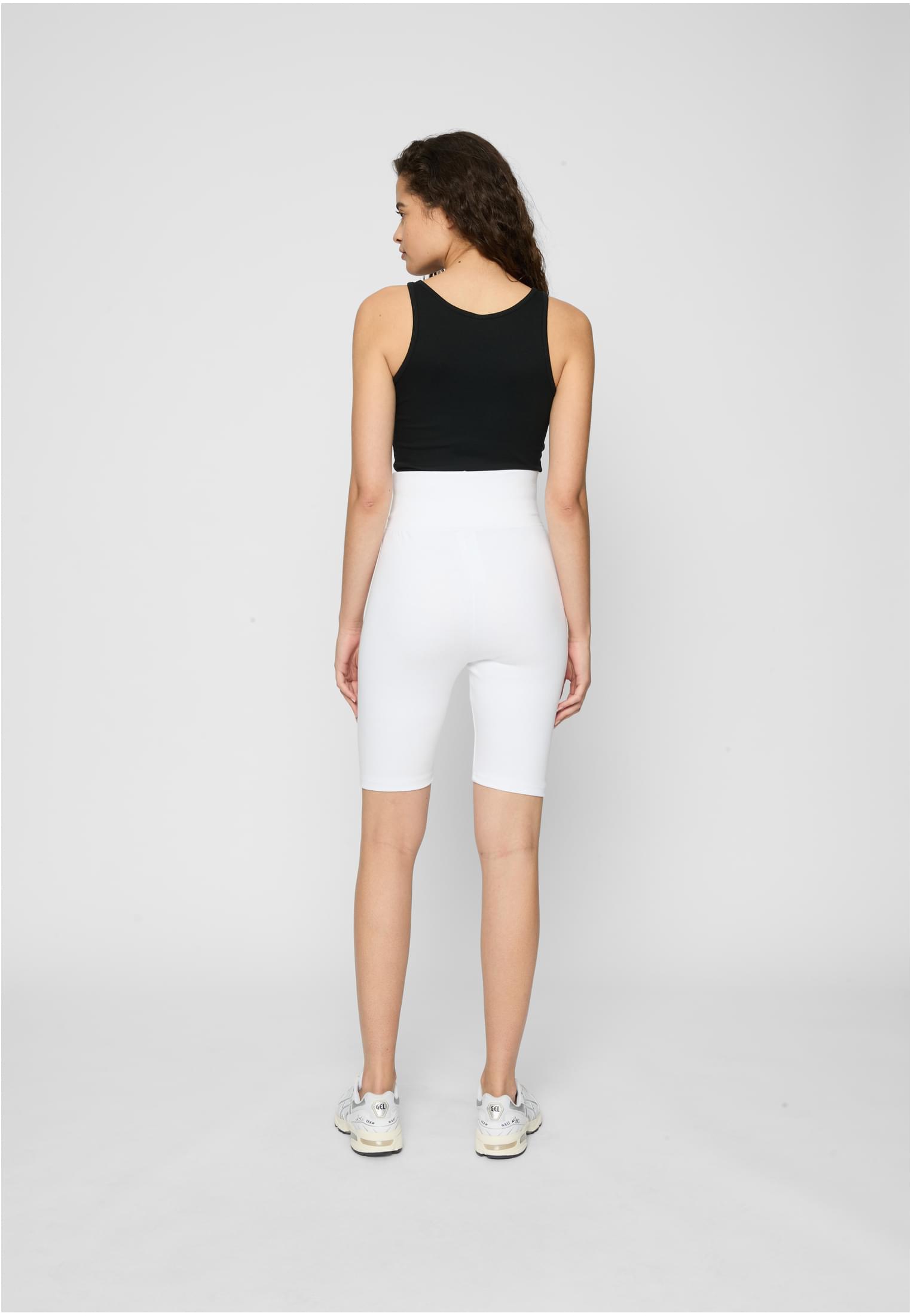 Ladies High Waist Cycle Shorts 2-Pack | black/white