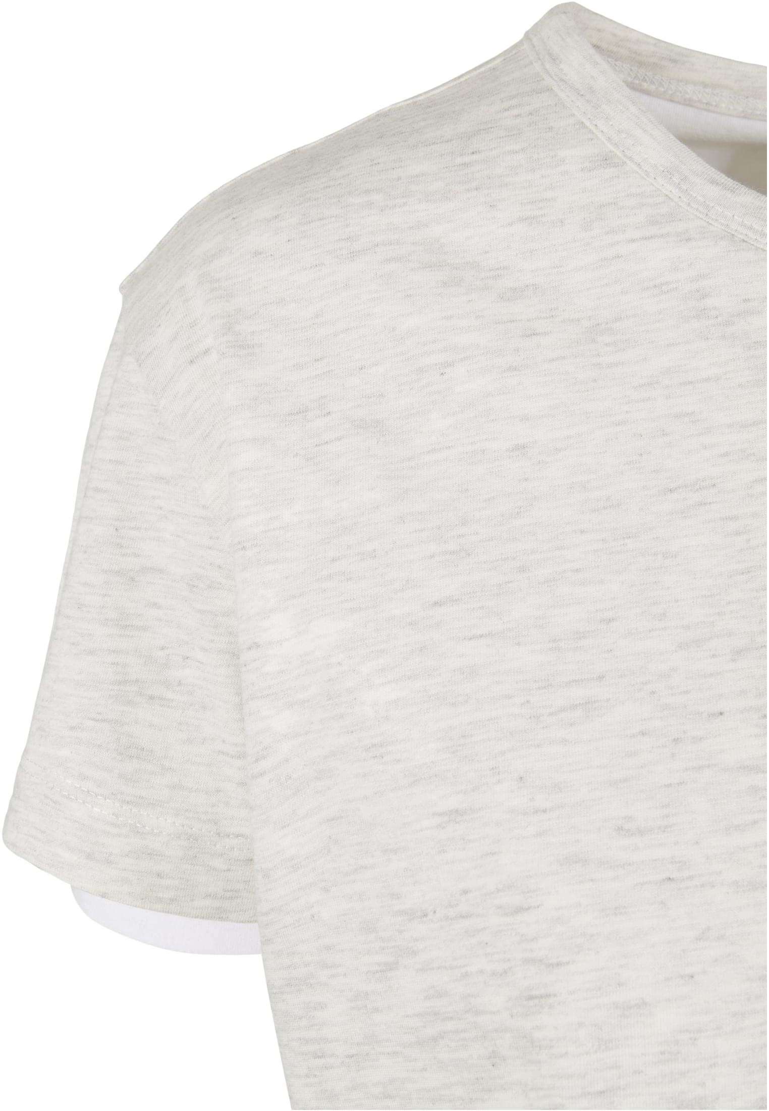 Ladies Full Double Layered Tee | lightgrey/white