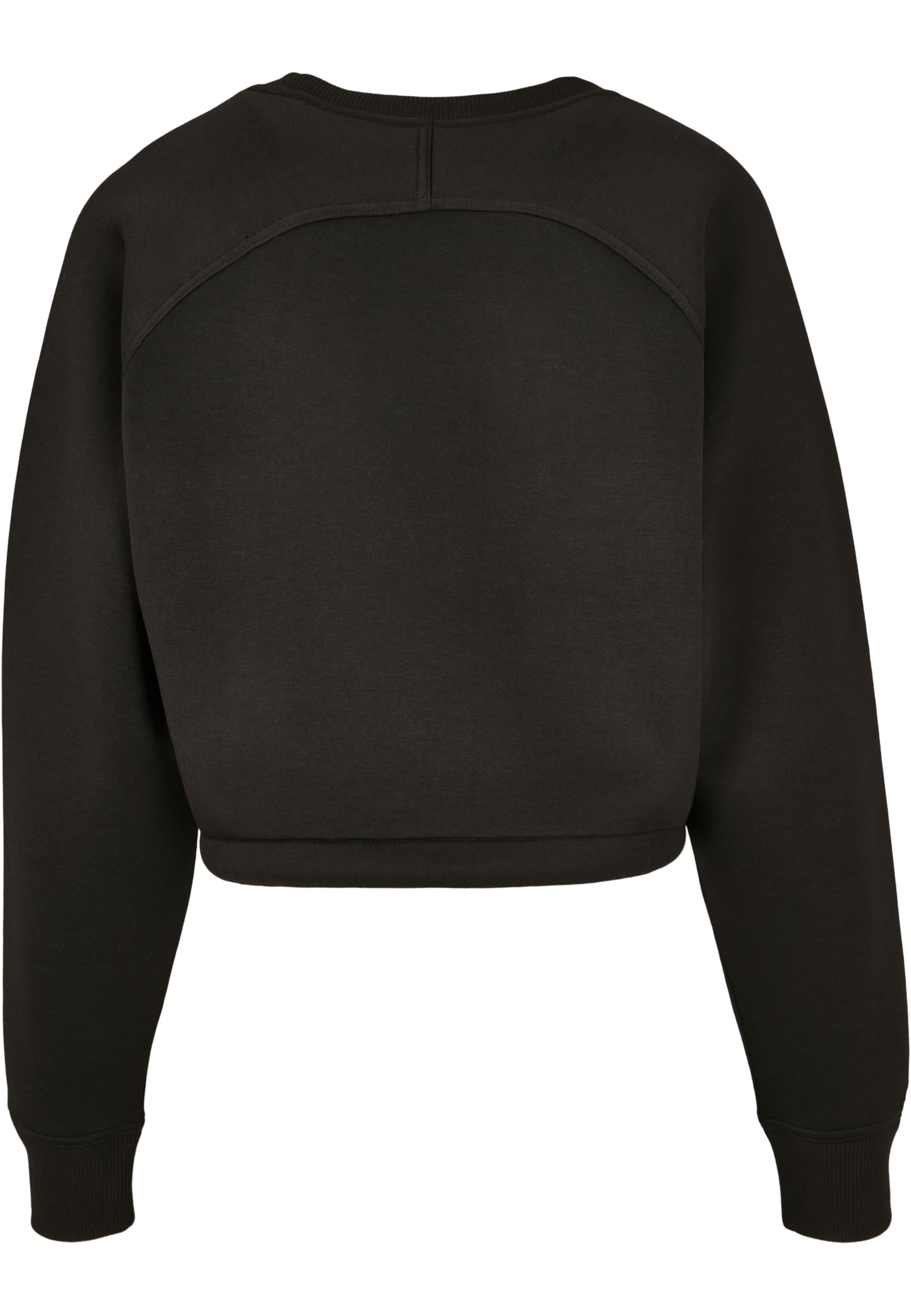 Ladies Oversized Short Raglan Crew | black