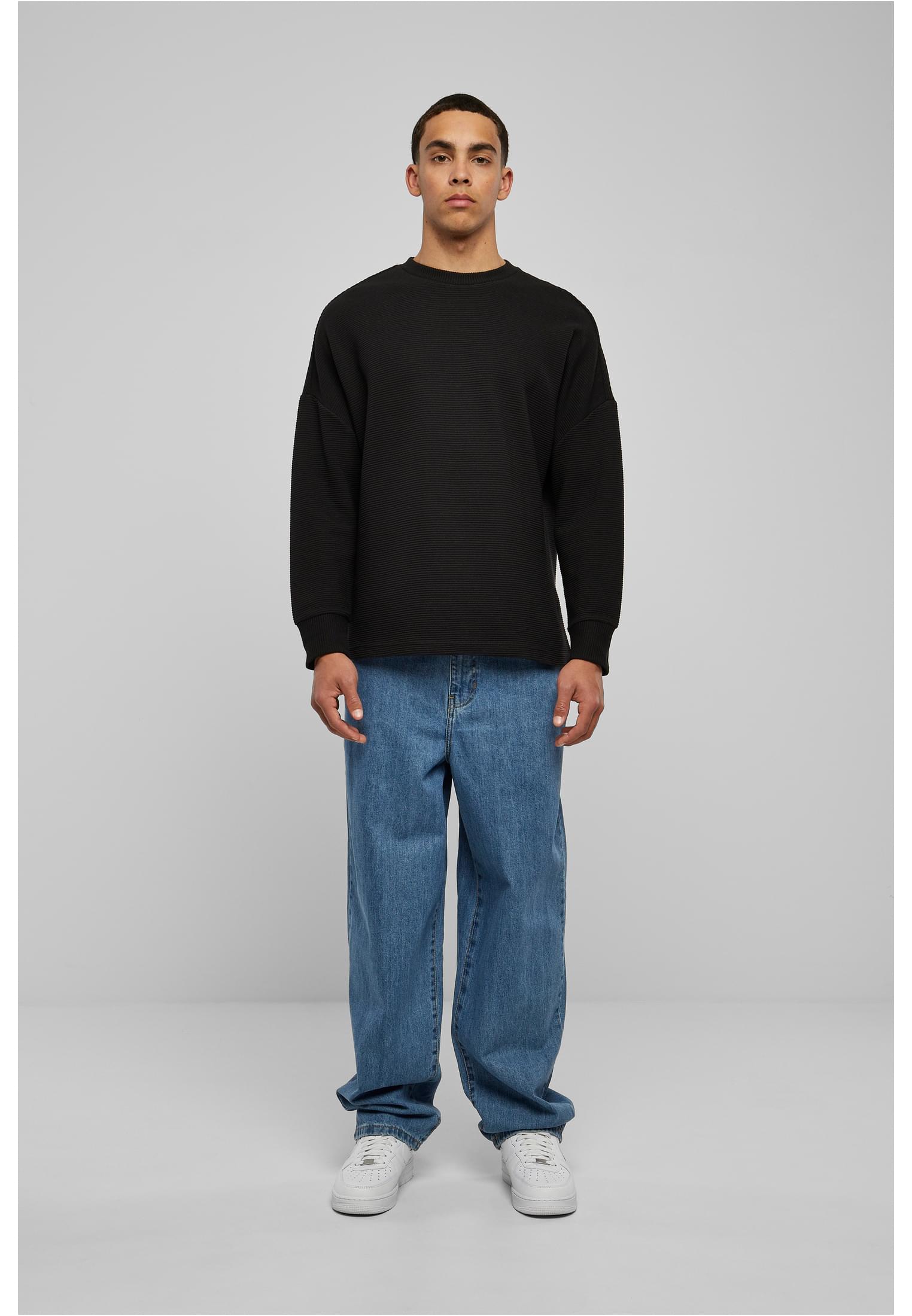 Cut On Sleeve Naps Interlock Crew | black