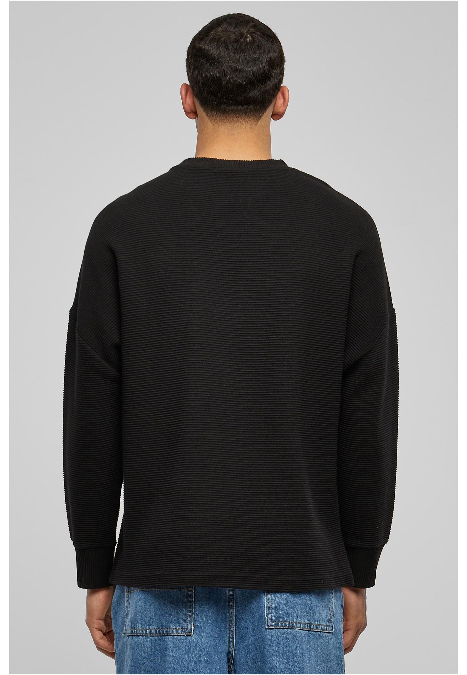 Cut On Sleeve Naps Interlock Crew | black