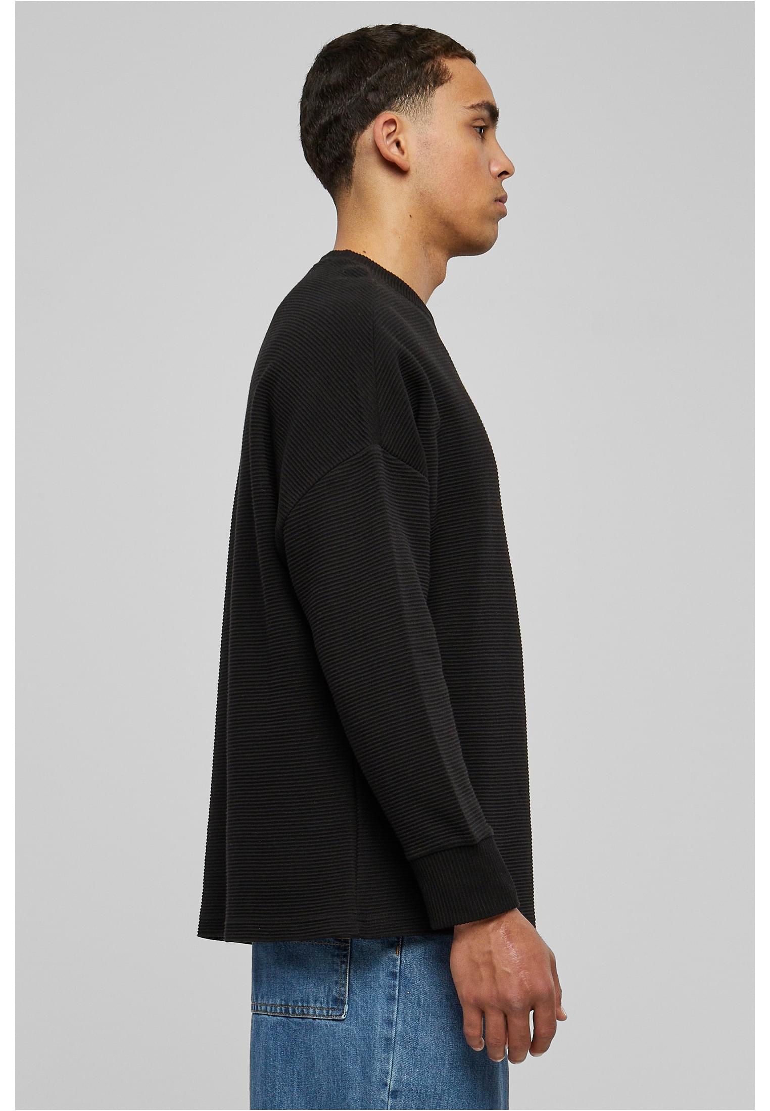 Cut On Sleeve Naps Interlock Crew | black