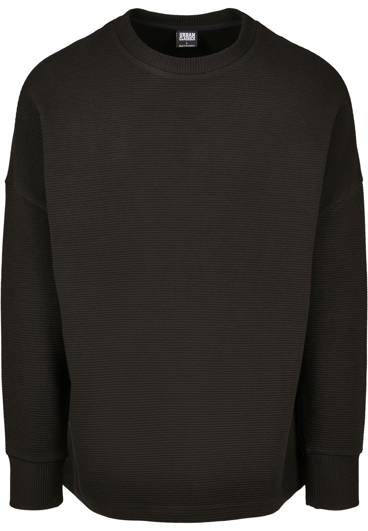 Cut On Sleeve Naps Interlock Crew | black