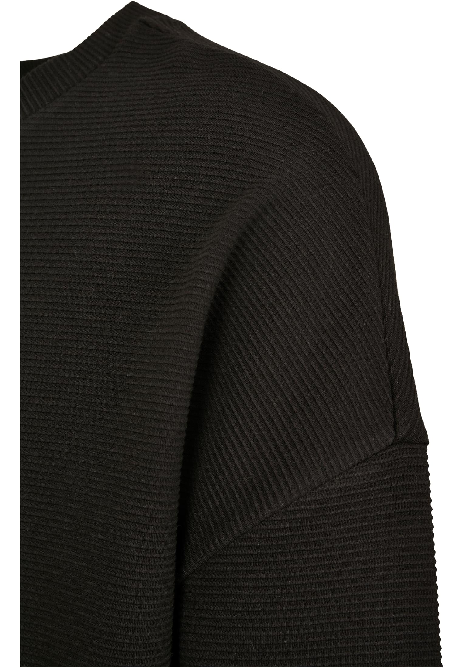 Cut On Sleeve Naps Interlock Crew | black
