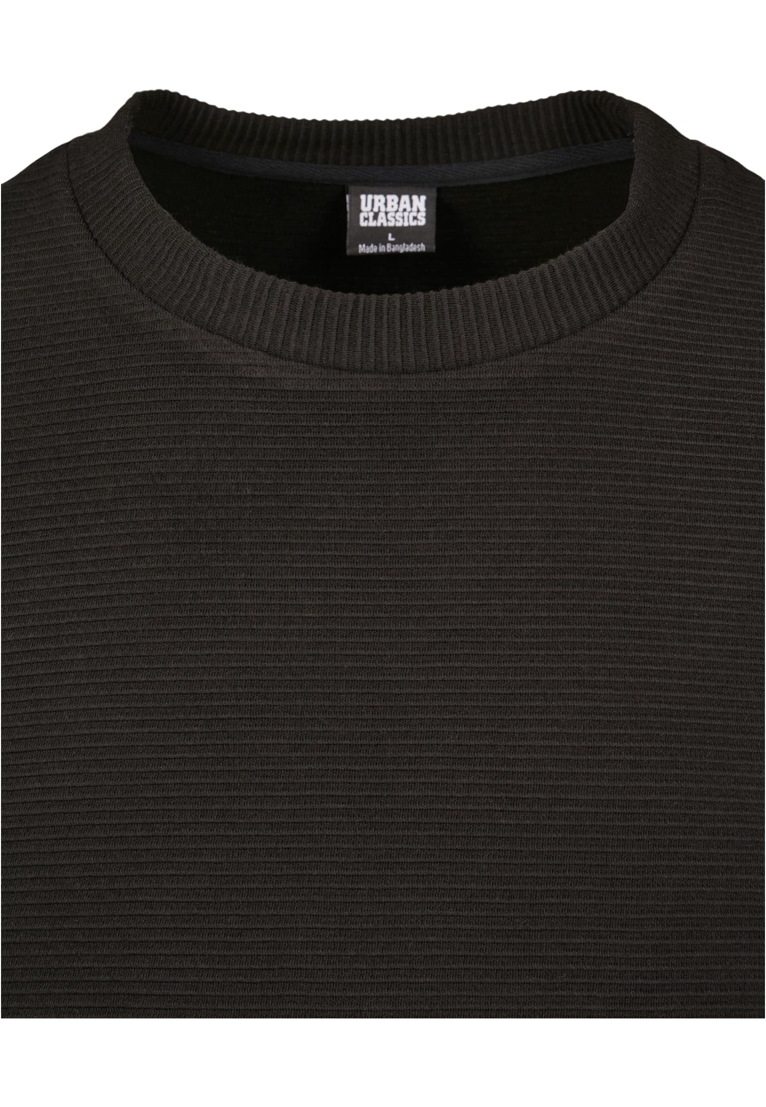 Cut On Sleeve Naps Interlock Crew | black