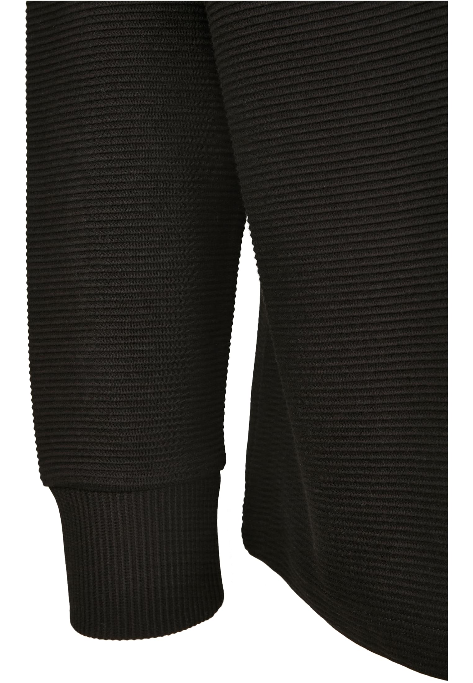 Cut On Sleeve Naps Interlock Crew | black