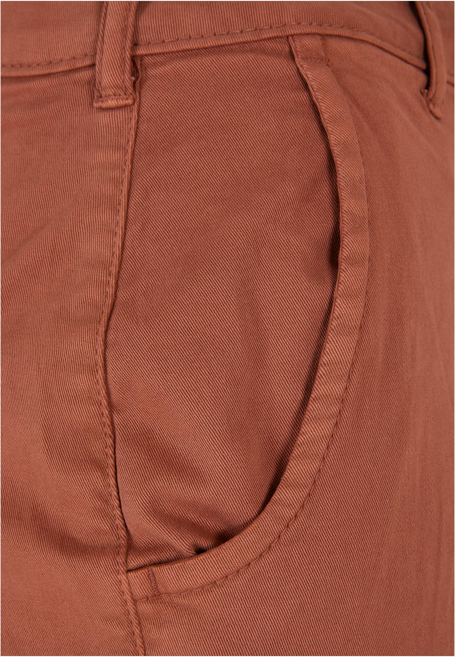 Ladies High Waist Cargo Shorts | terracotta