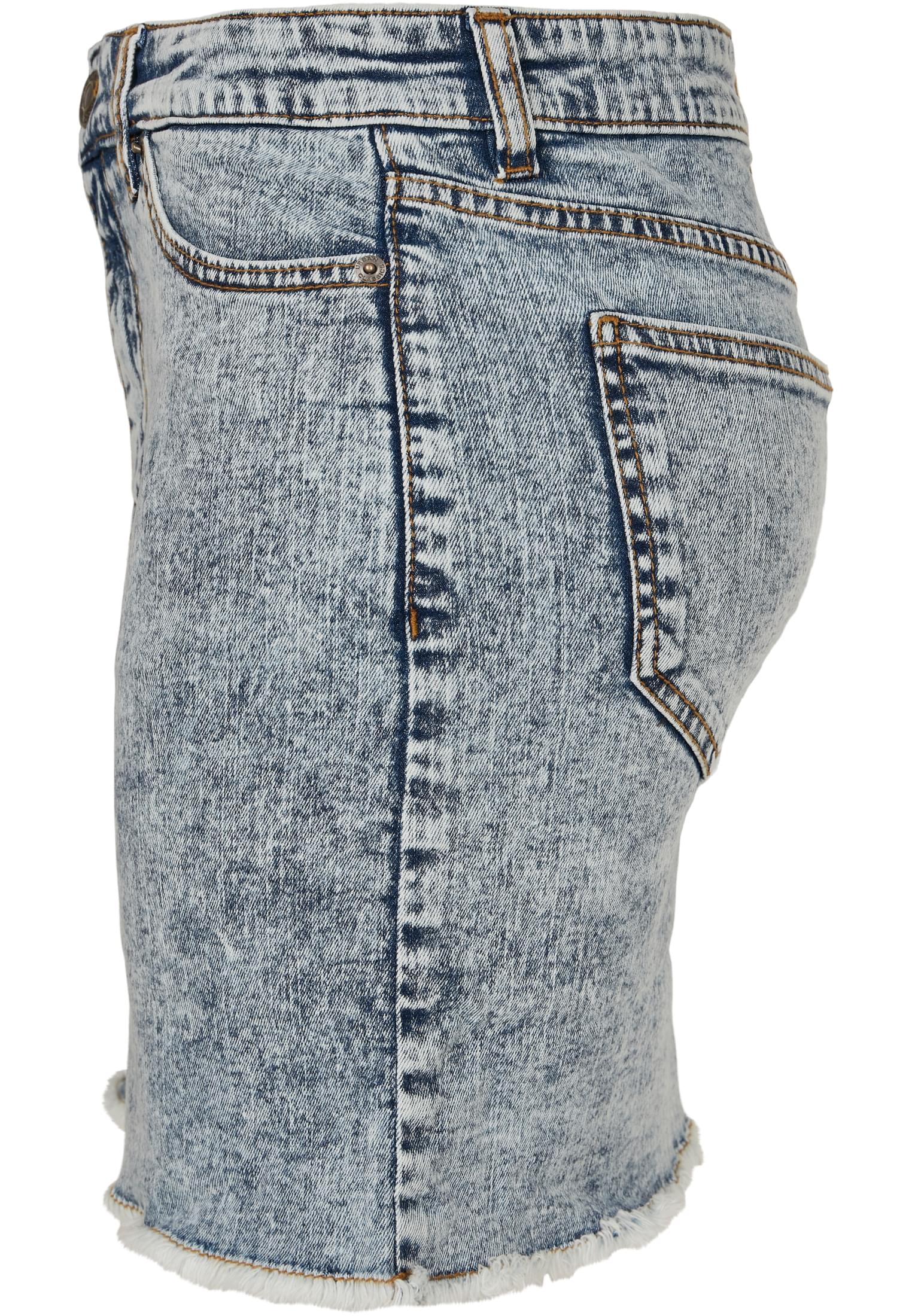 Ladies Denim Skirt | light skyblue acid washed