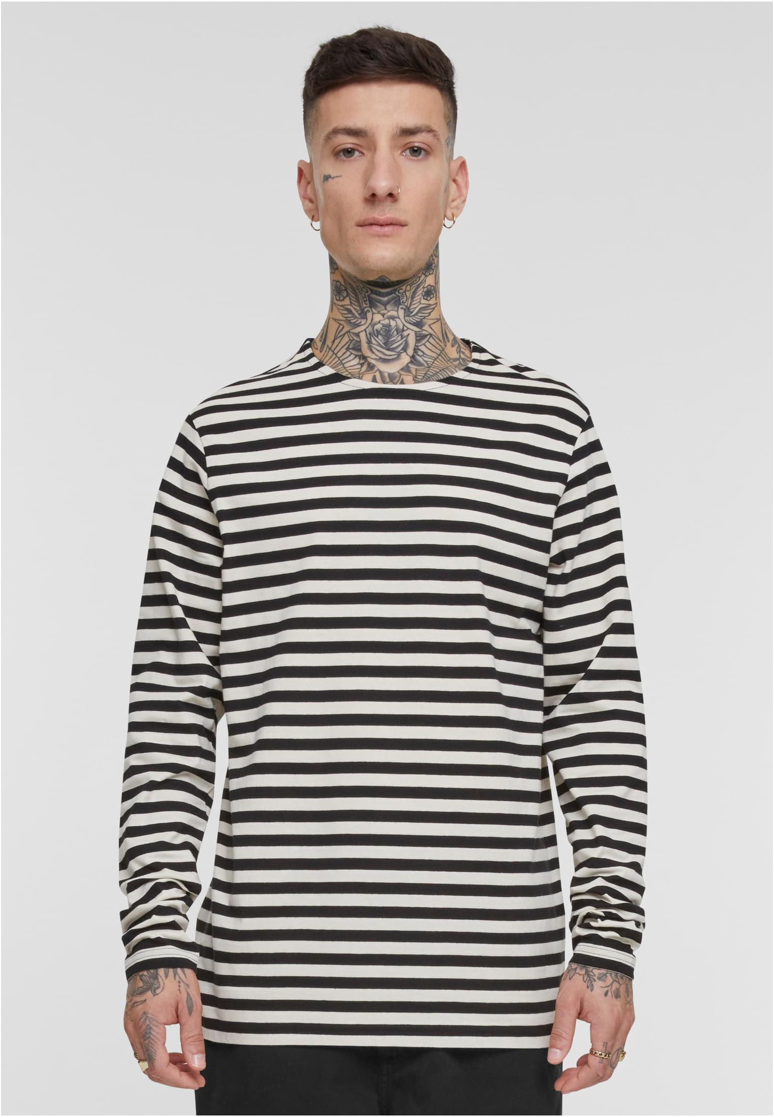 Regular Stripe LS | whitesand/black