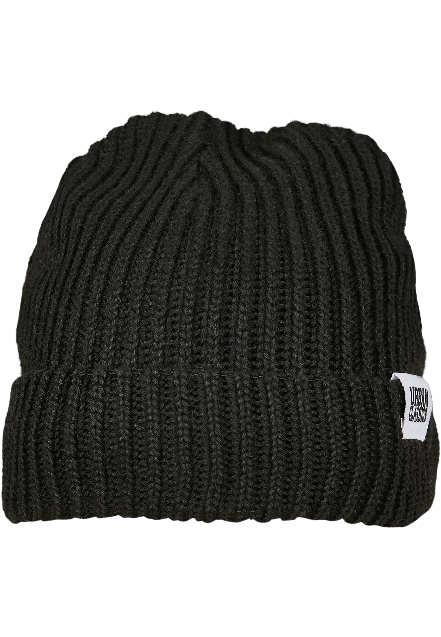 Recycled Yarn Fisherman Beanie | black