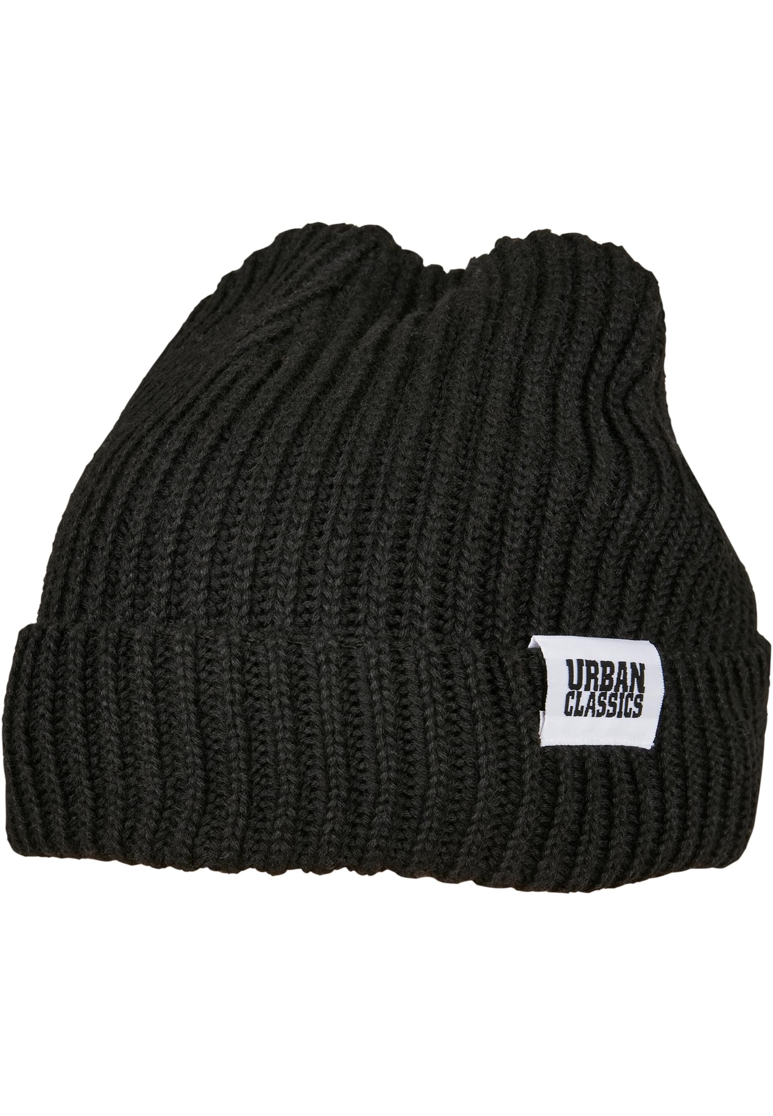 Recycled Yarn Fisherman Beanie | black