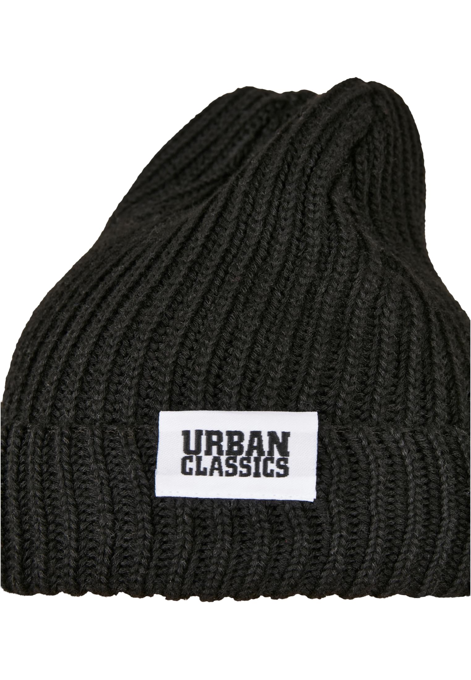 Recycled Yarn Fisherman Beanie | black