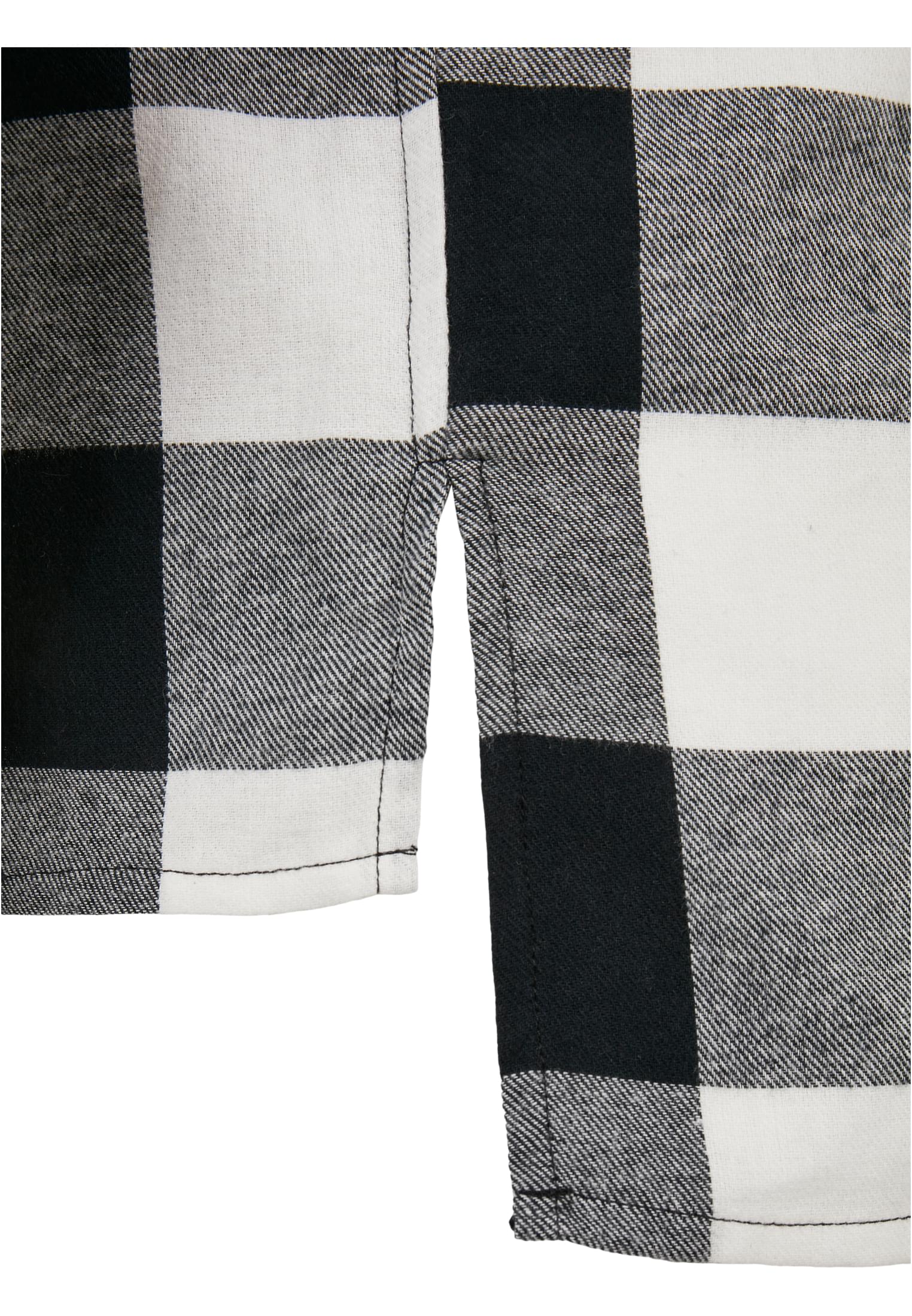 Long Oversized Checked Shirt | black/white