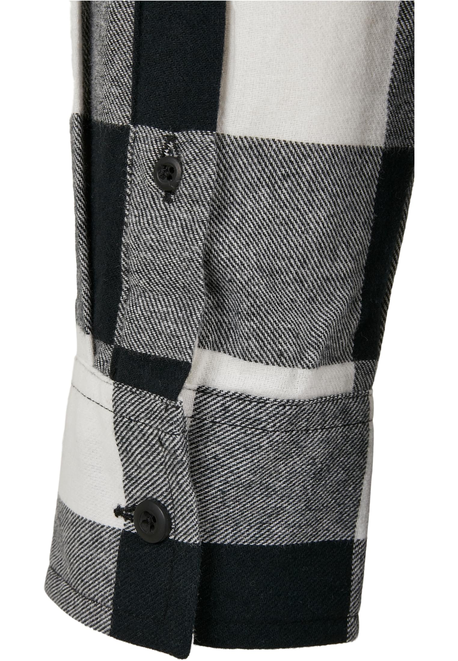 Long Oversized Checked Shirt | black/white