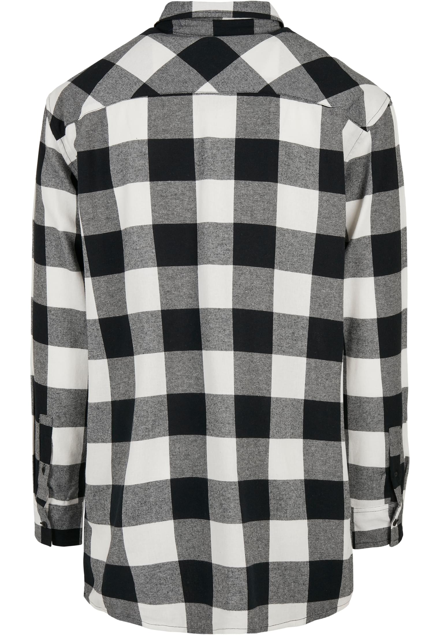 Long Oversized Checked Shirt | black/white