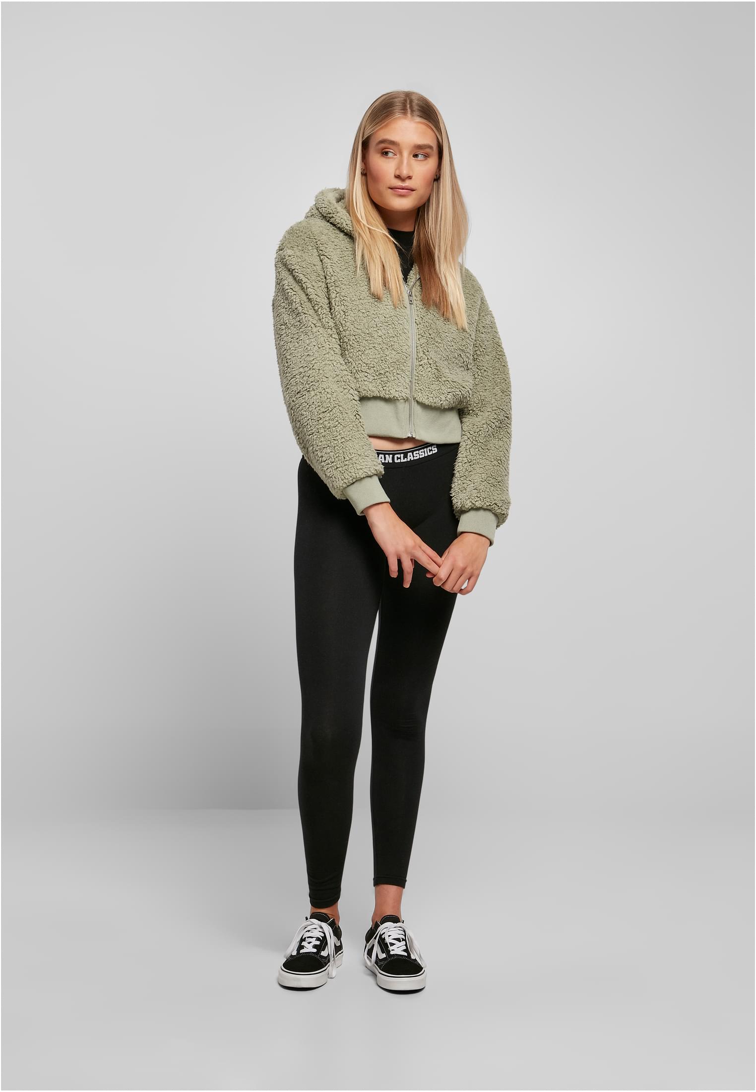 Ladies Short Oversized Sherpa Jacket | softsalvia