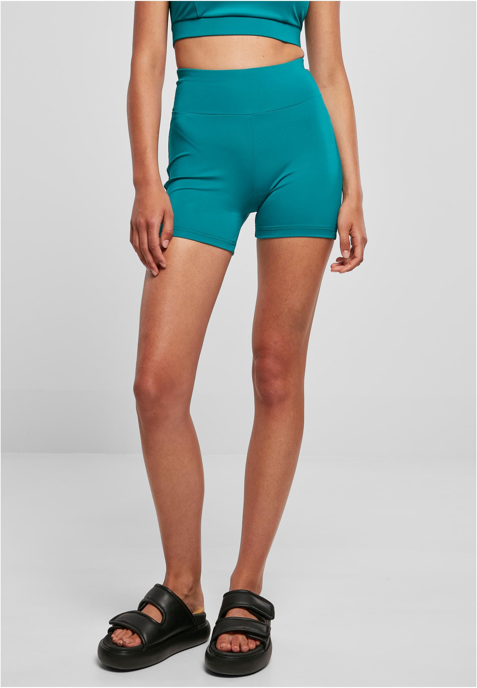 Ladies Recycled High Waist Cycle Hot Pants | watergreen