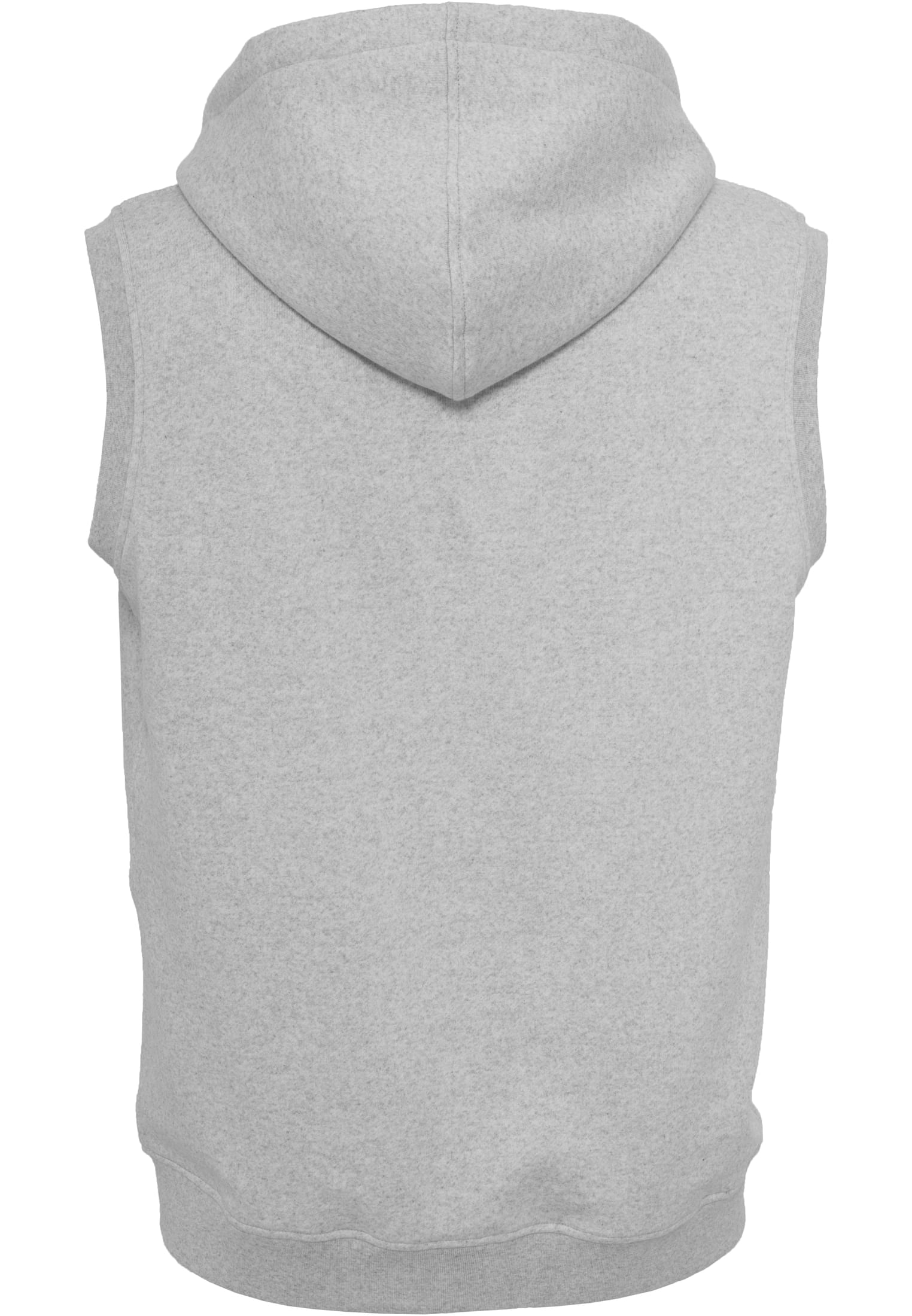 Melange Sleeveless Ziphoody | lightgrey