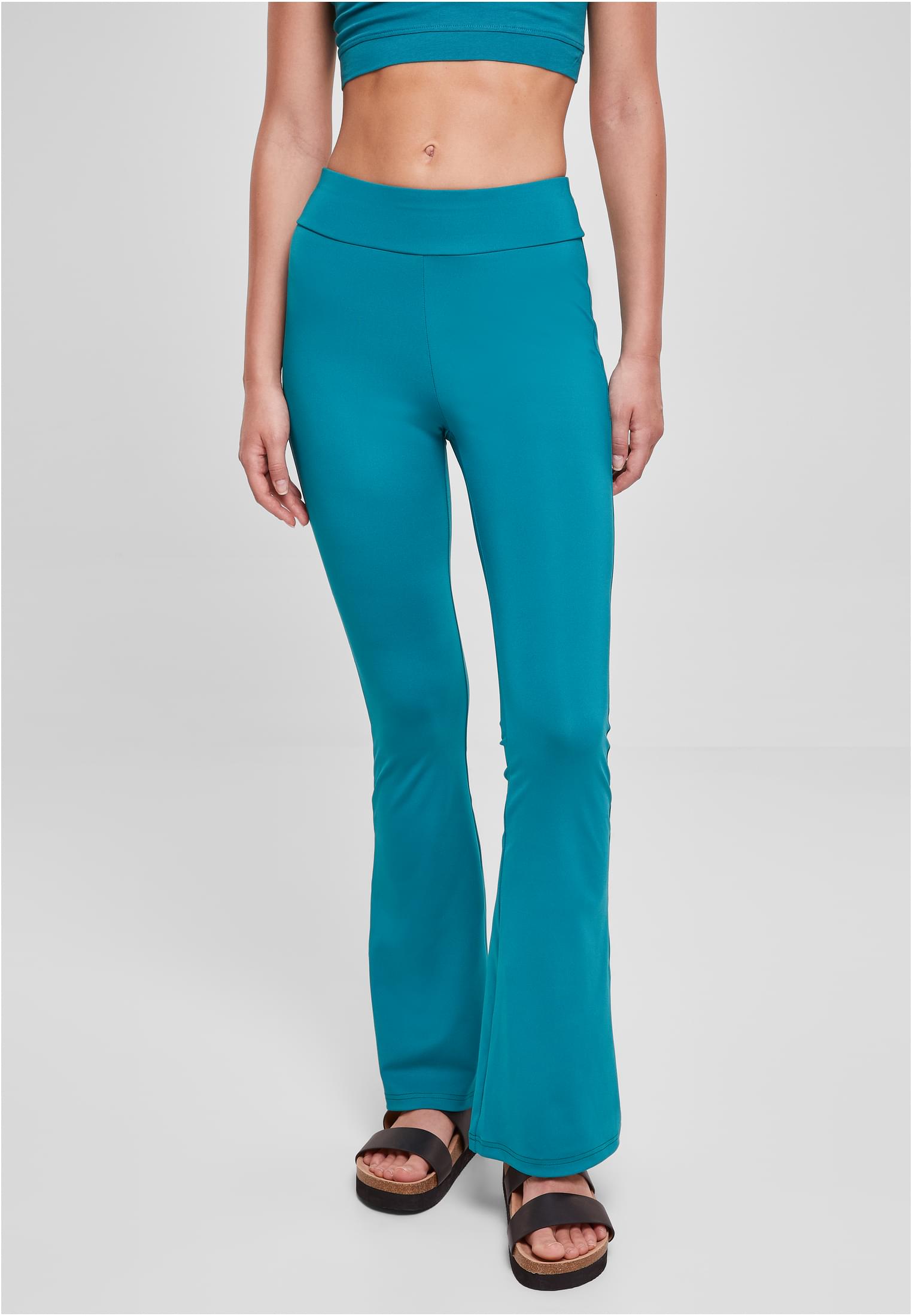 Ladies Recycled High Waist Flared Leggings | watergreen