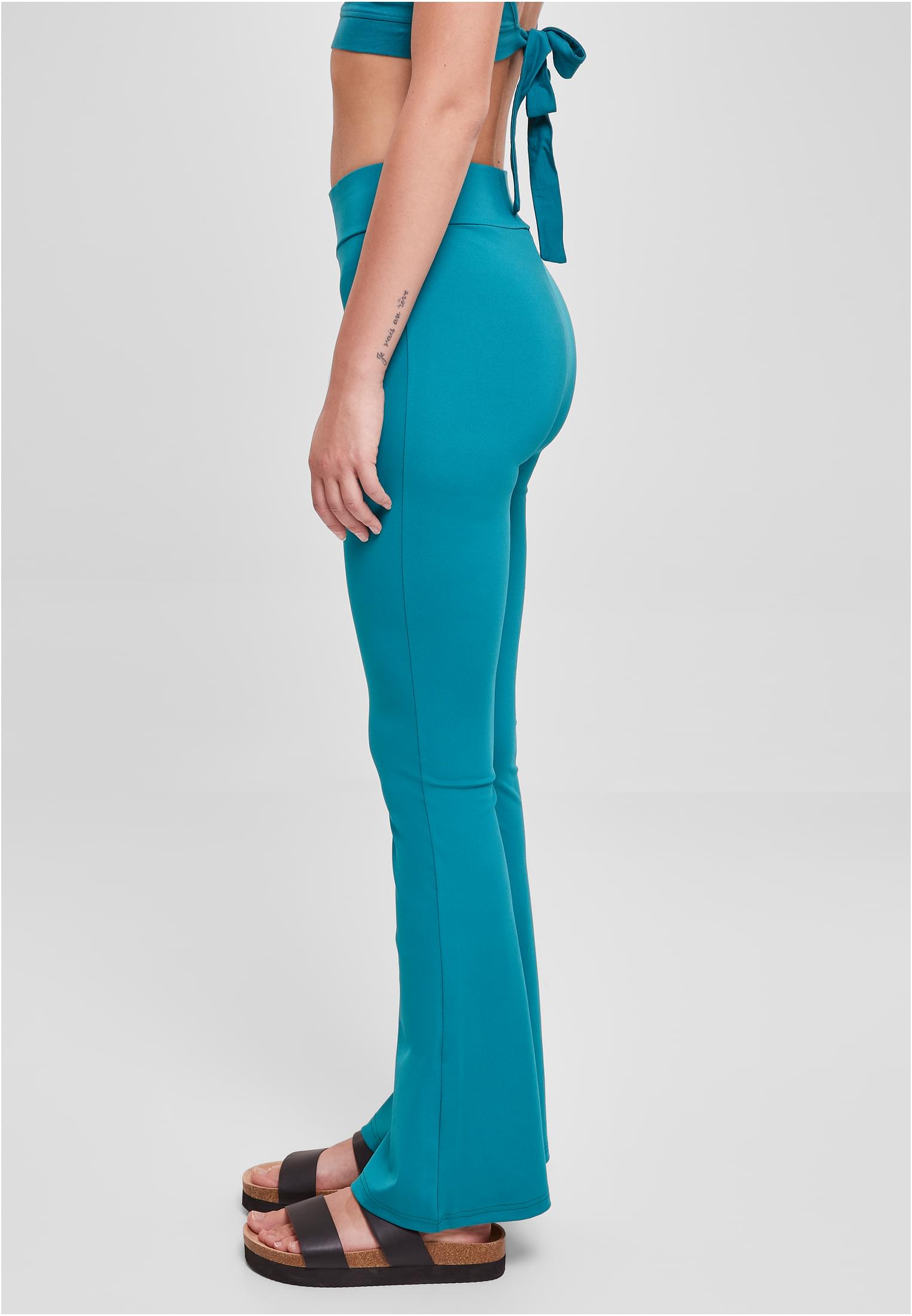Ladies Recycled High Waist Flared Leggings | watergreen