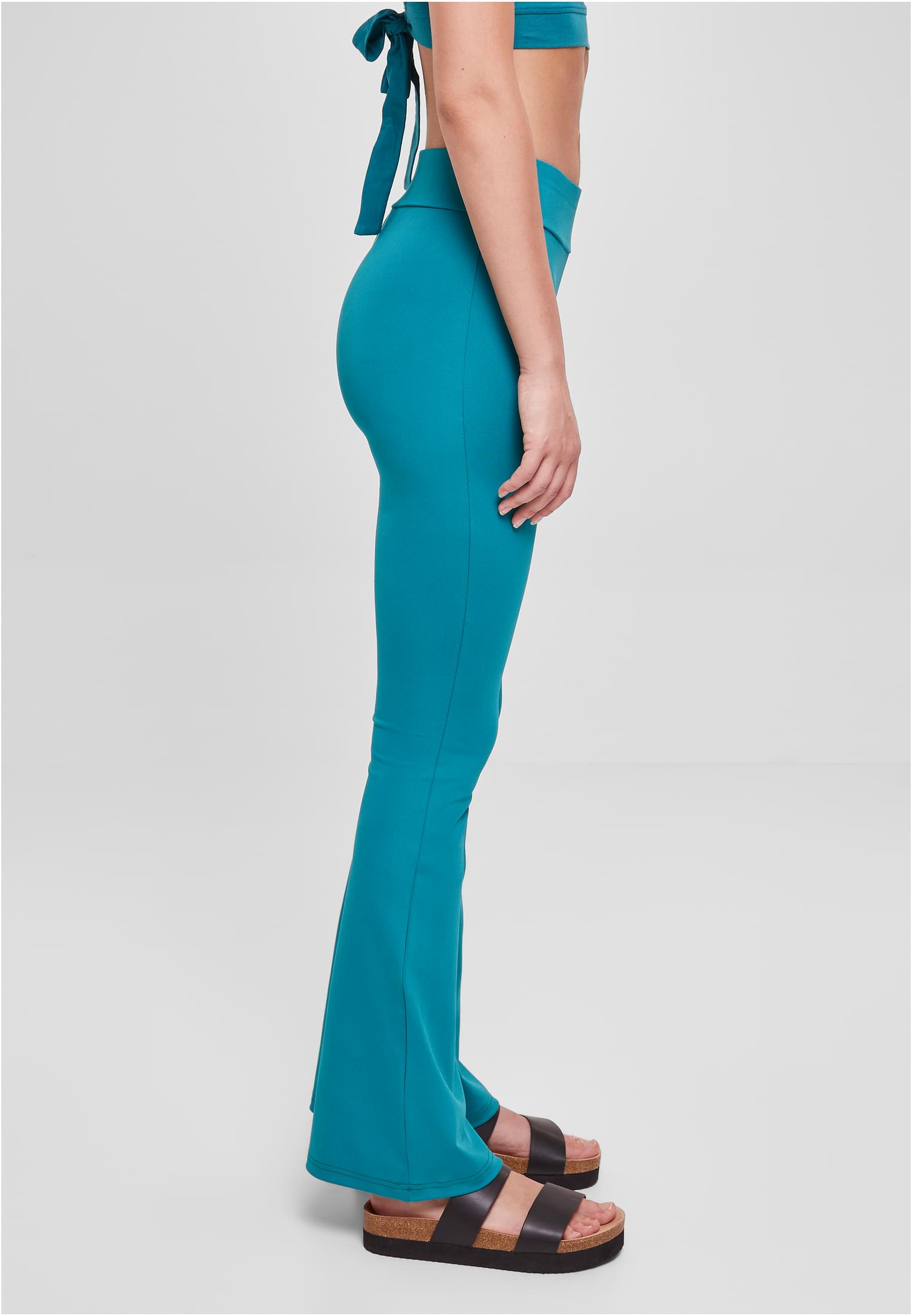 Ladies Recycled High Waist Flared Leggings | watergreen