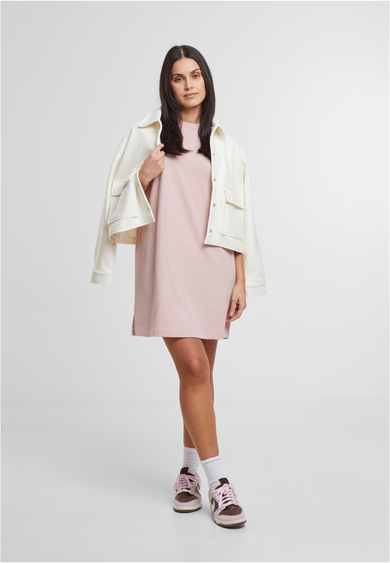 Ladies Organic Heavy Oversized Tee Dress | powderrose