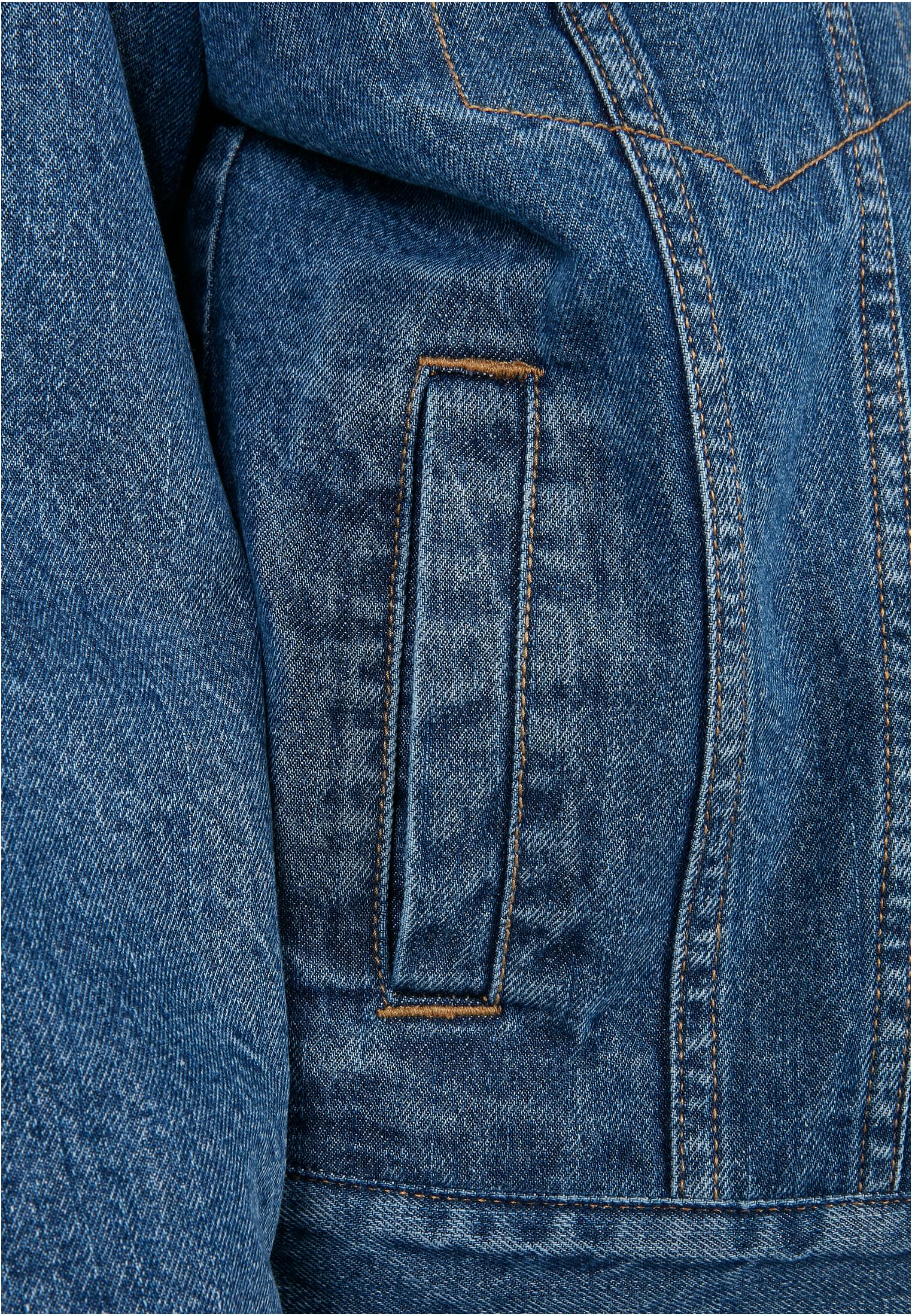 Ladies Oversized Sherpa Denim Jacket | clearblue washed