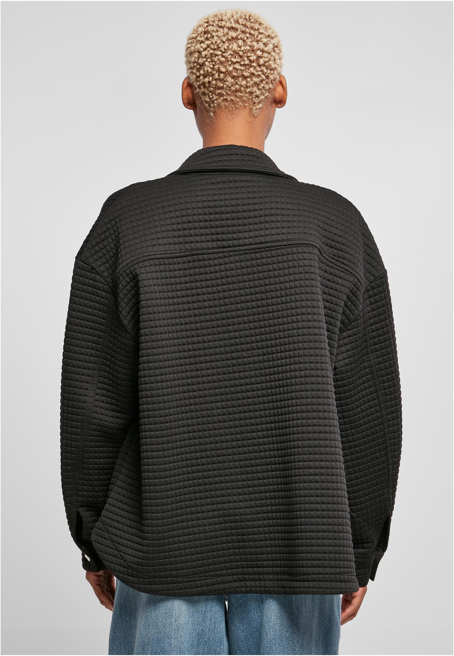 Ladies Quilted Sweat Overshirt | black