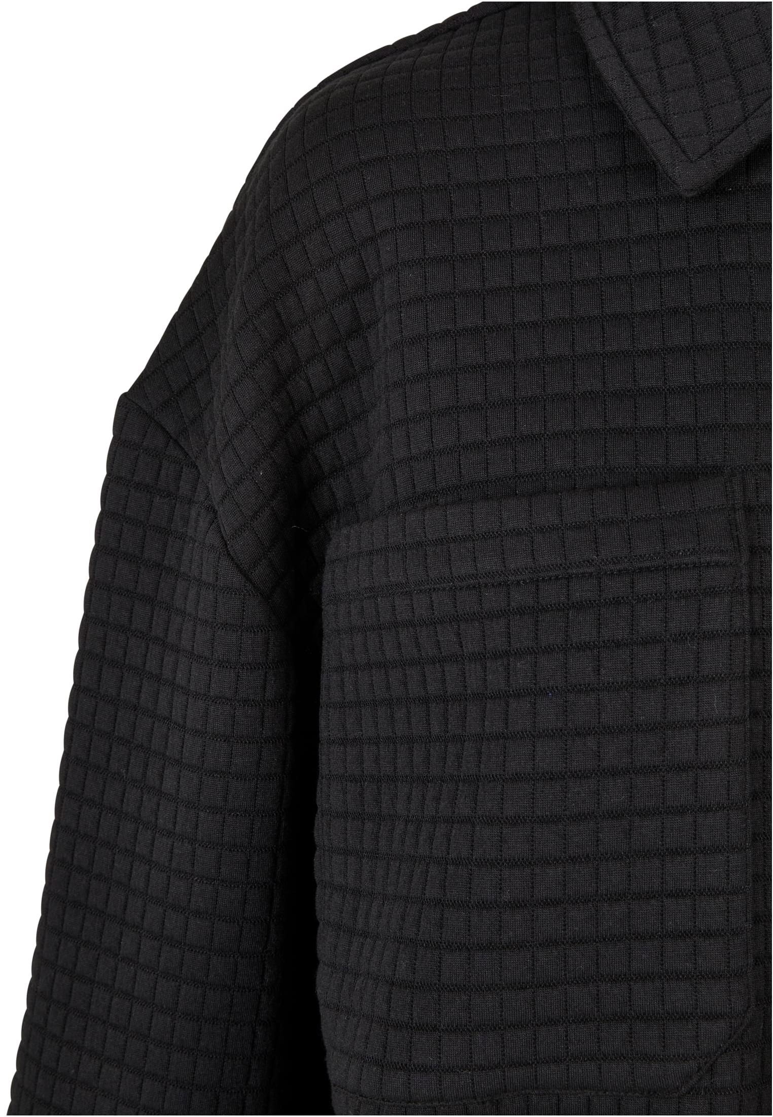 Ladies Quilted Sweat Overshirt | black