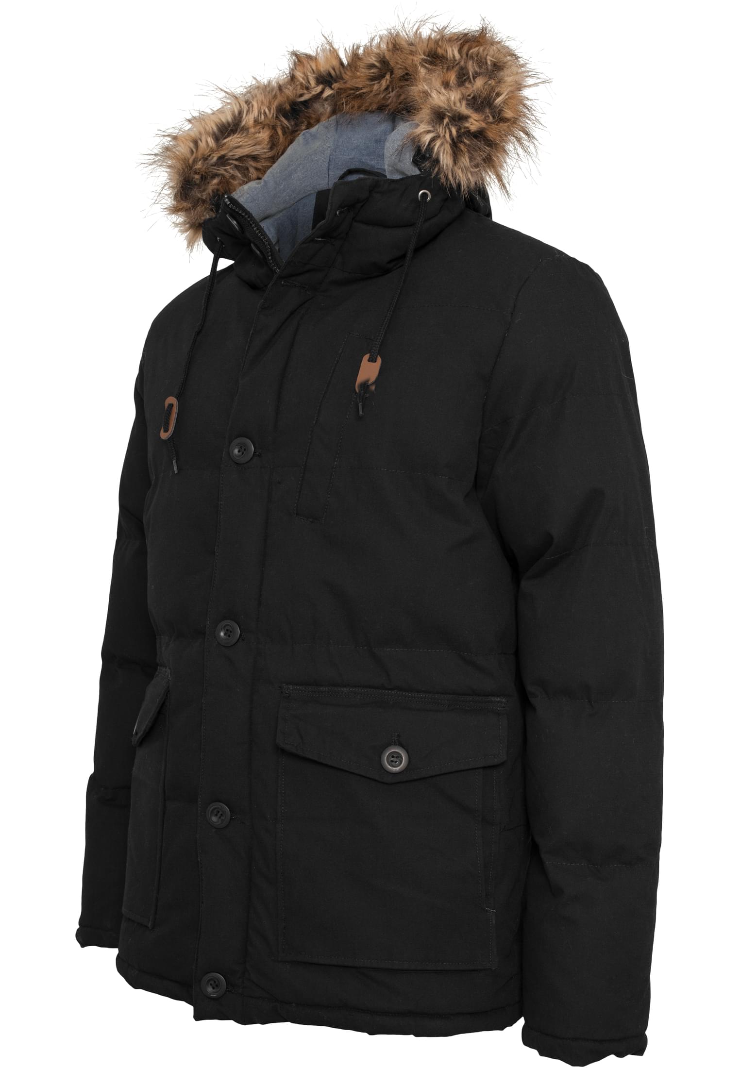 Chambray Lined Parka black | black