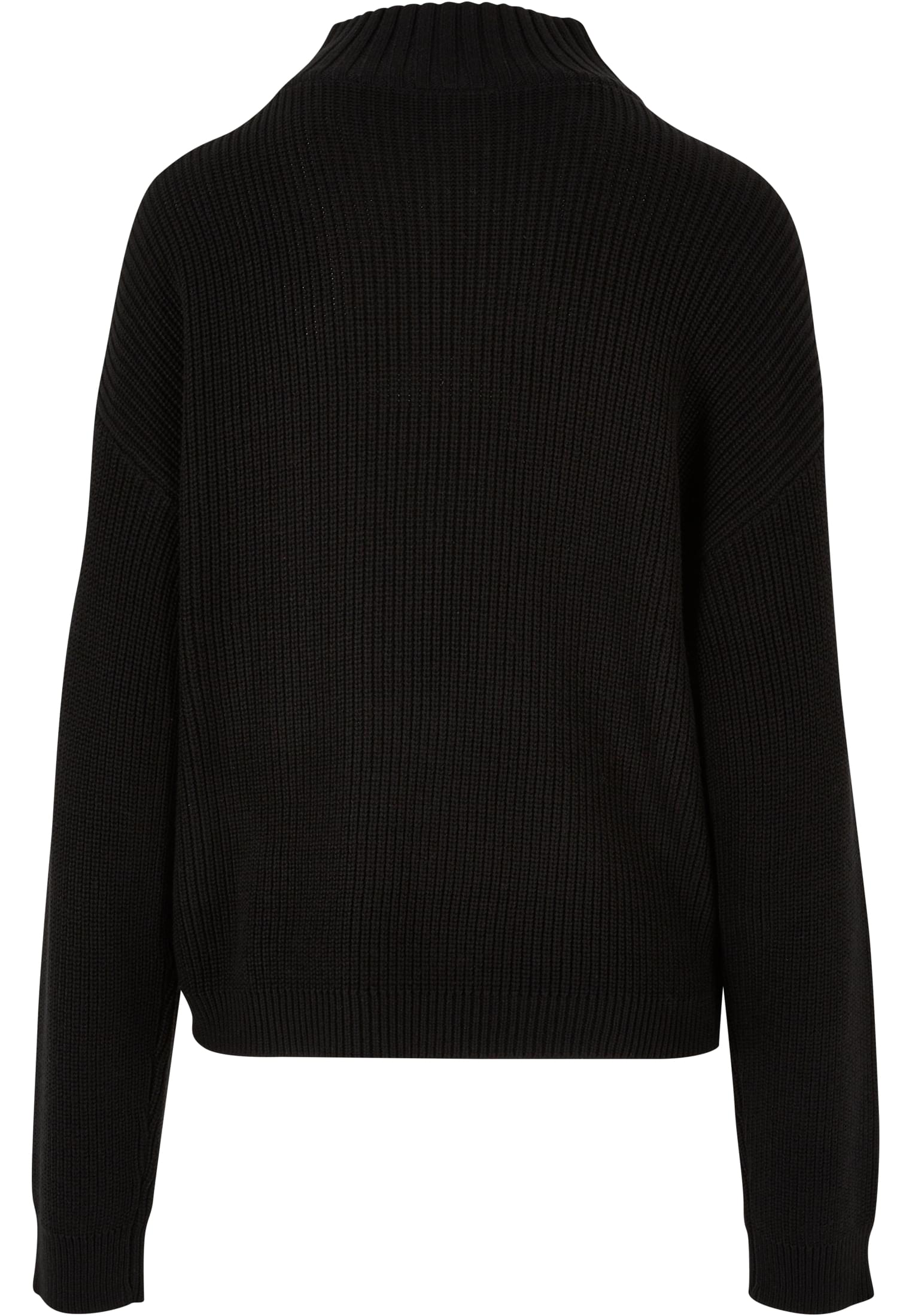Ladies Oversized Knit Troyer | black