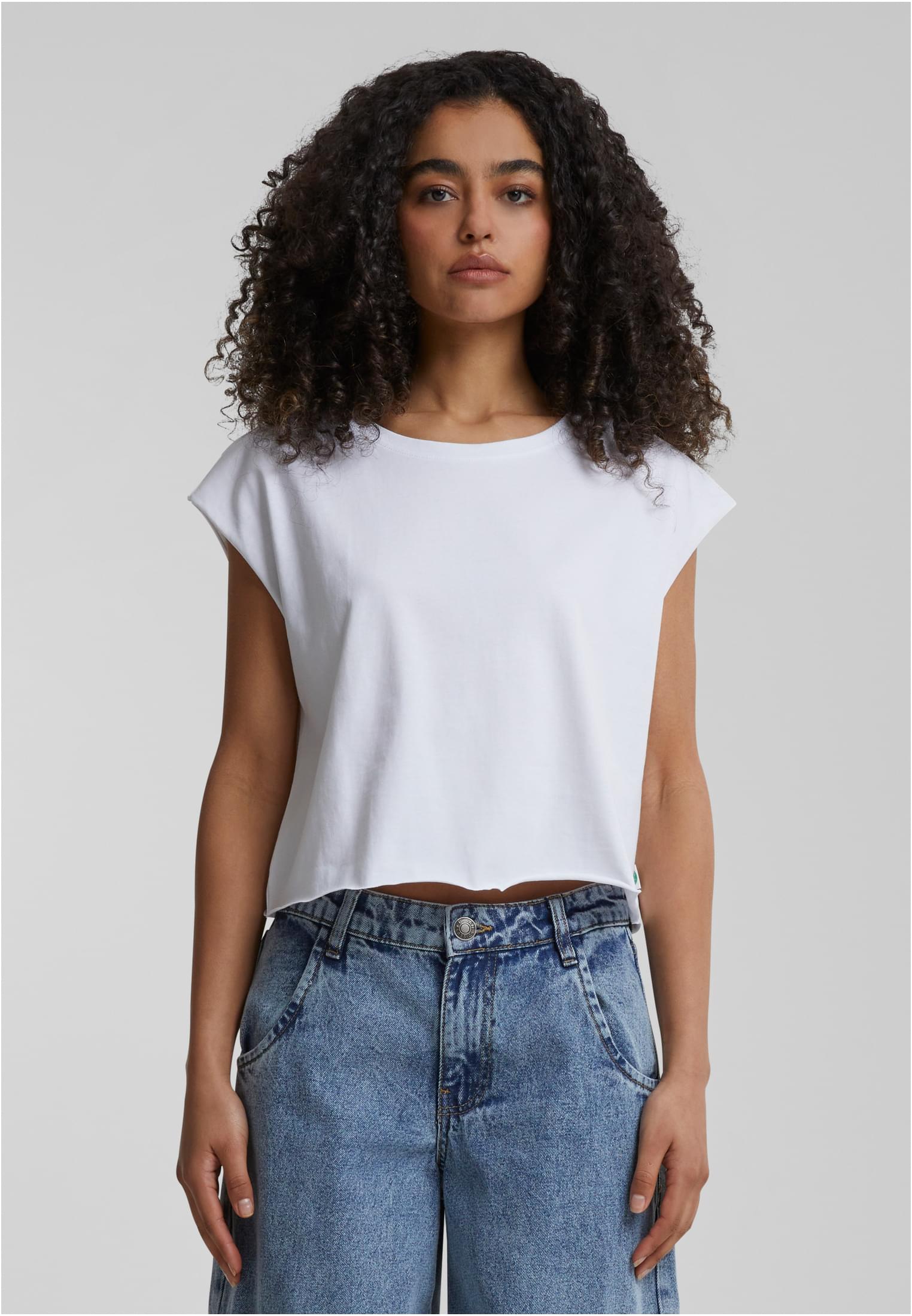 Ladies Organic Open Edge Tee 2-Pack | black+white