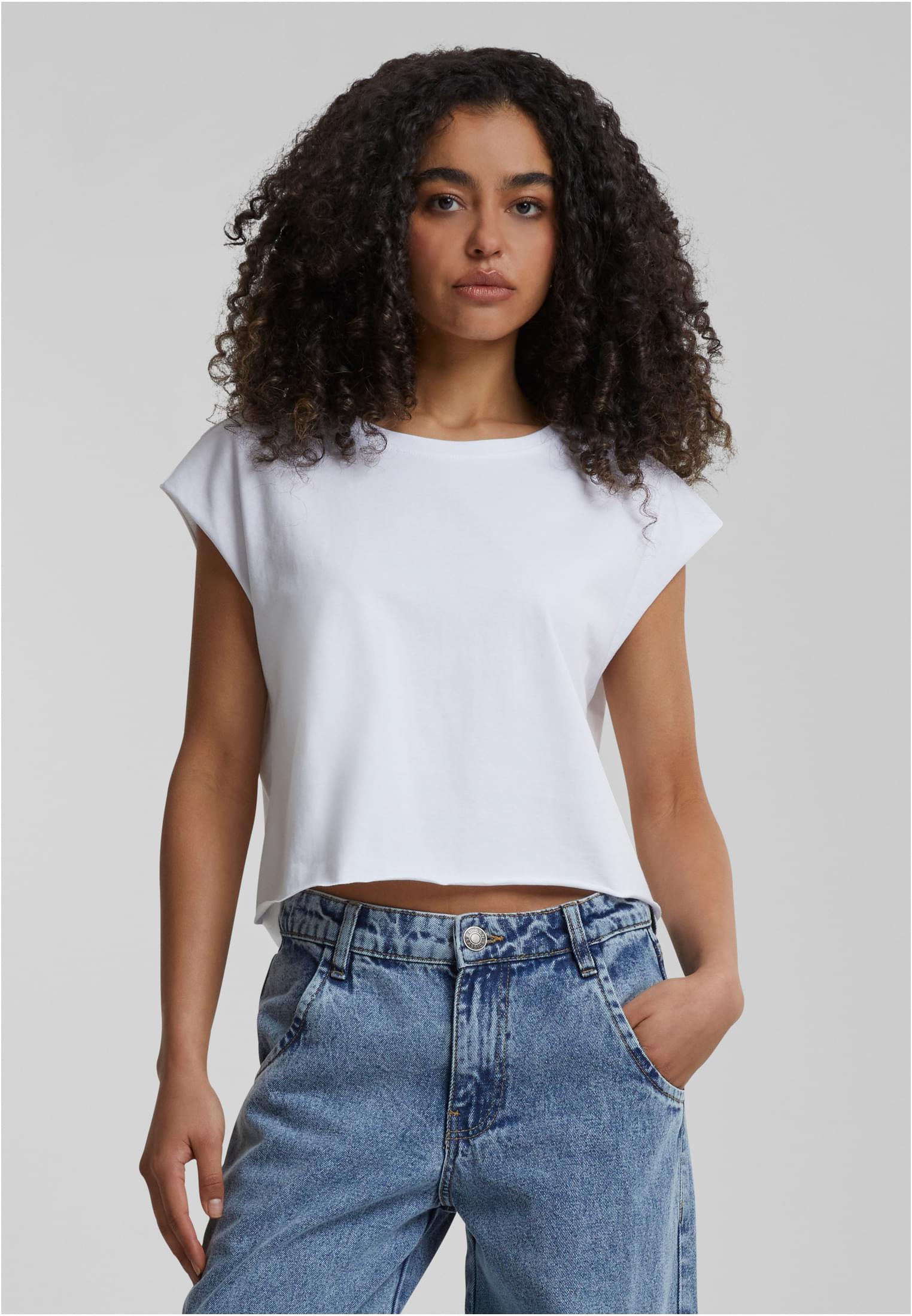Ladies Organic Open Edge Tee 2-Pack | black+white