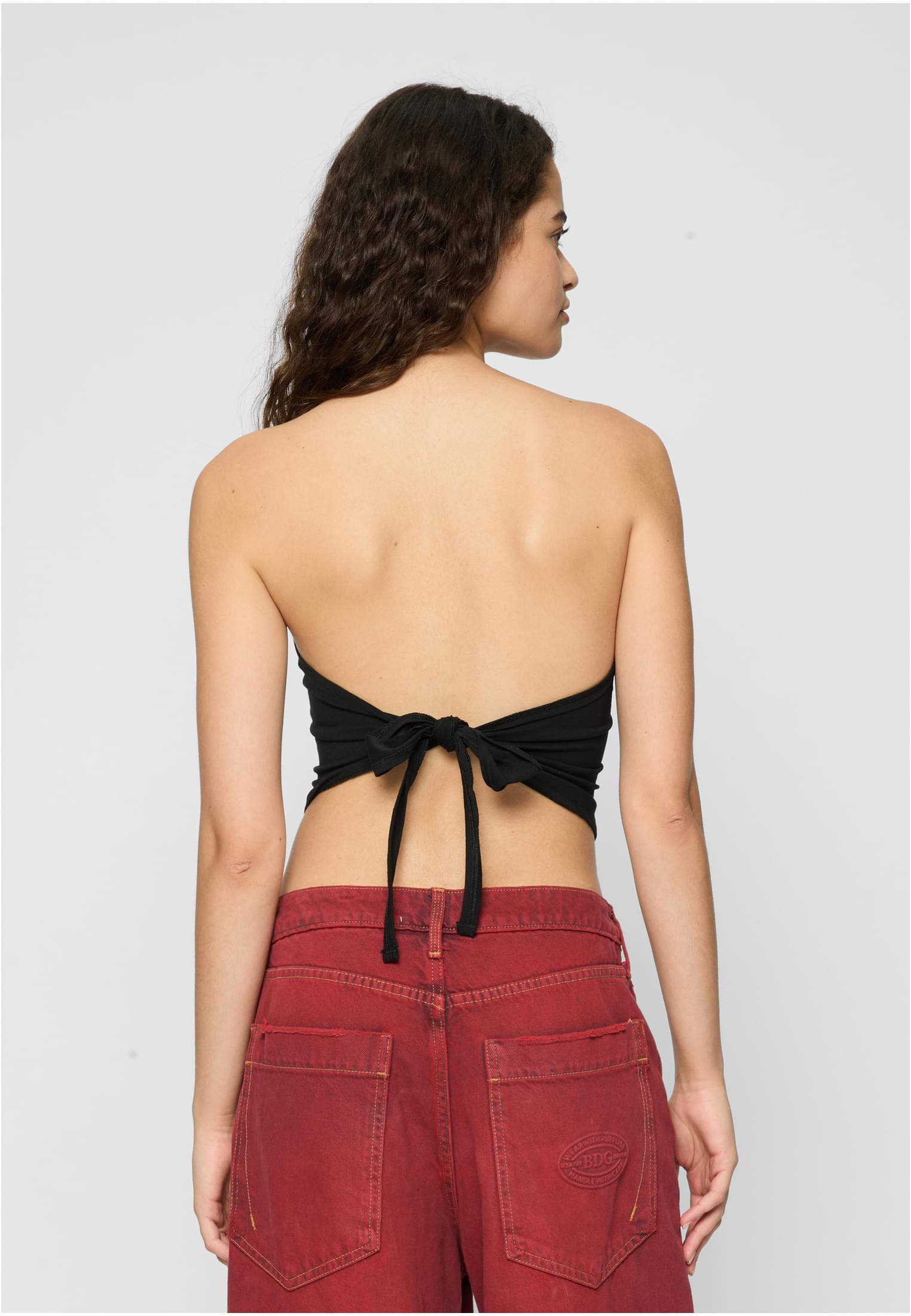 Ladies Knotted Bandeau Top 2-Pack | white+black