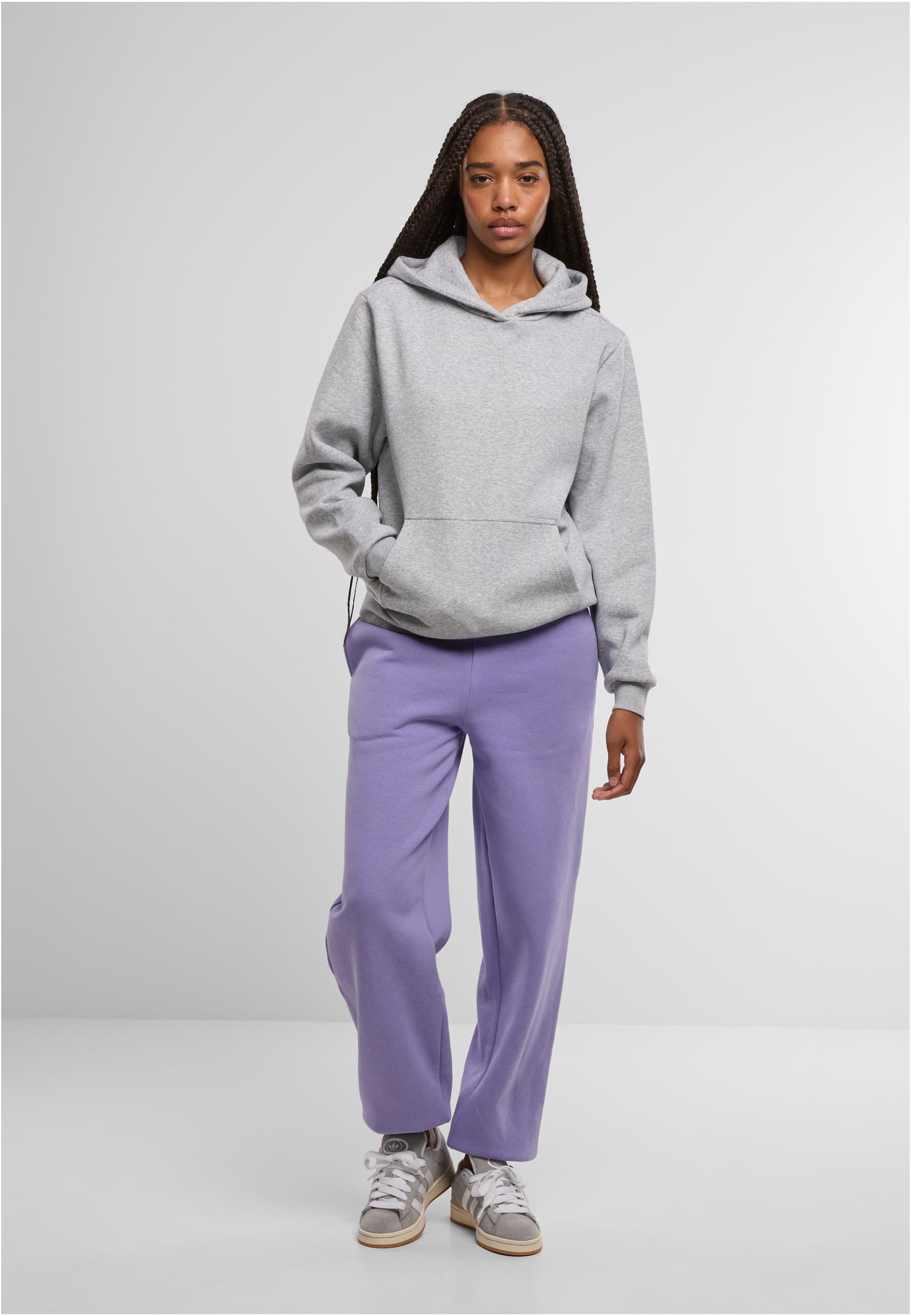 Ladies Fluffy Hoody | heathergrey