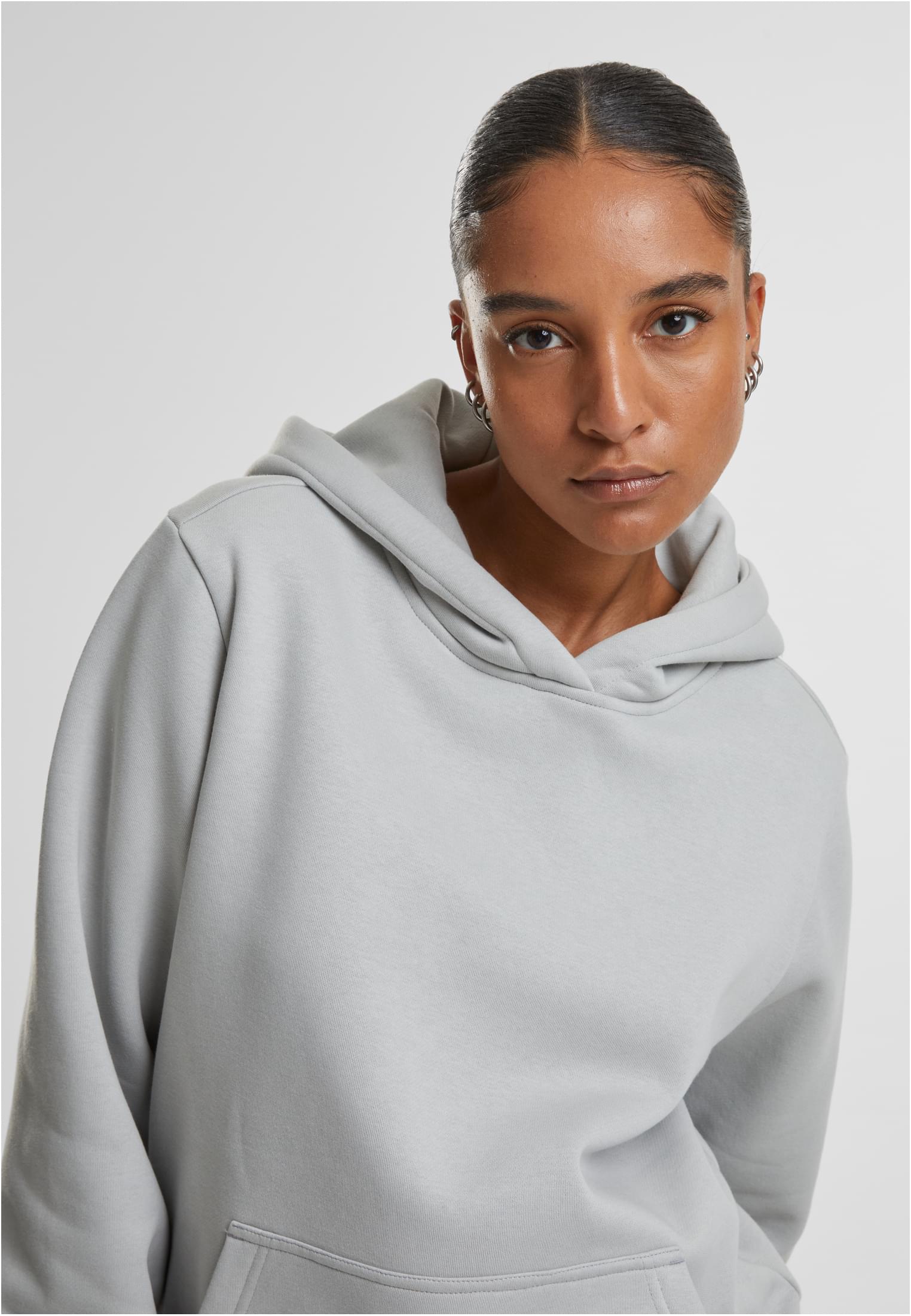 Ladies Fluffy Hoody | lightasphalt