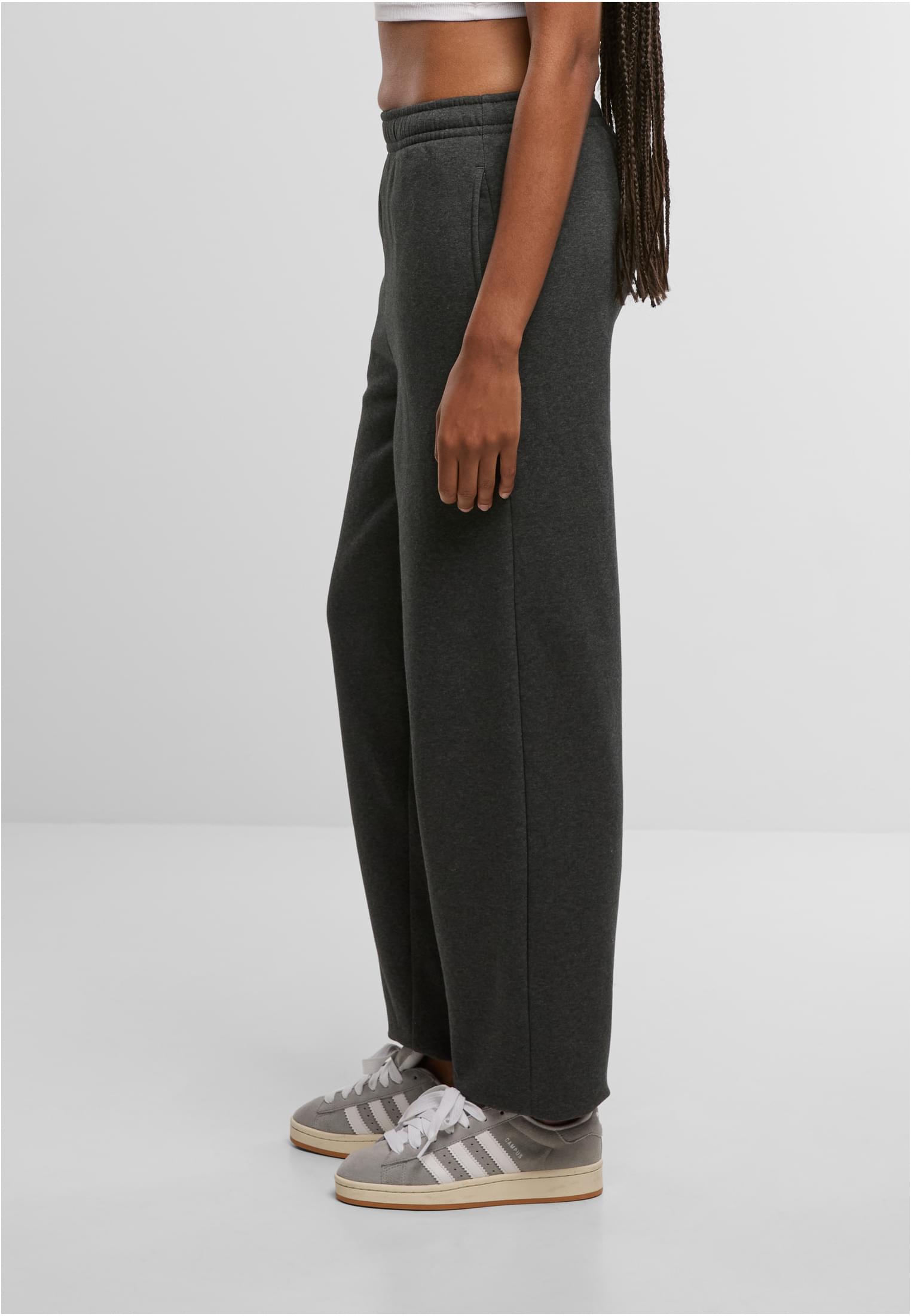 Ladies Fluffy Hoody | charcoal