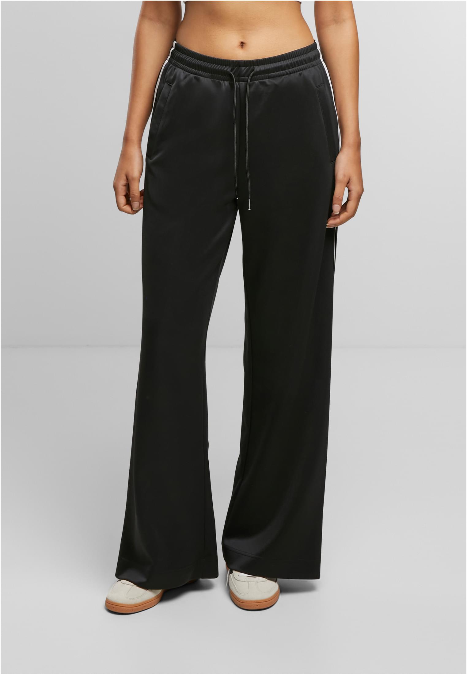 Ladies Wide Leg Track Pants | black