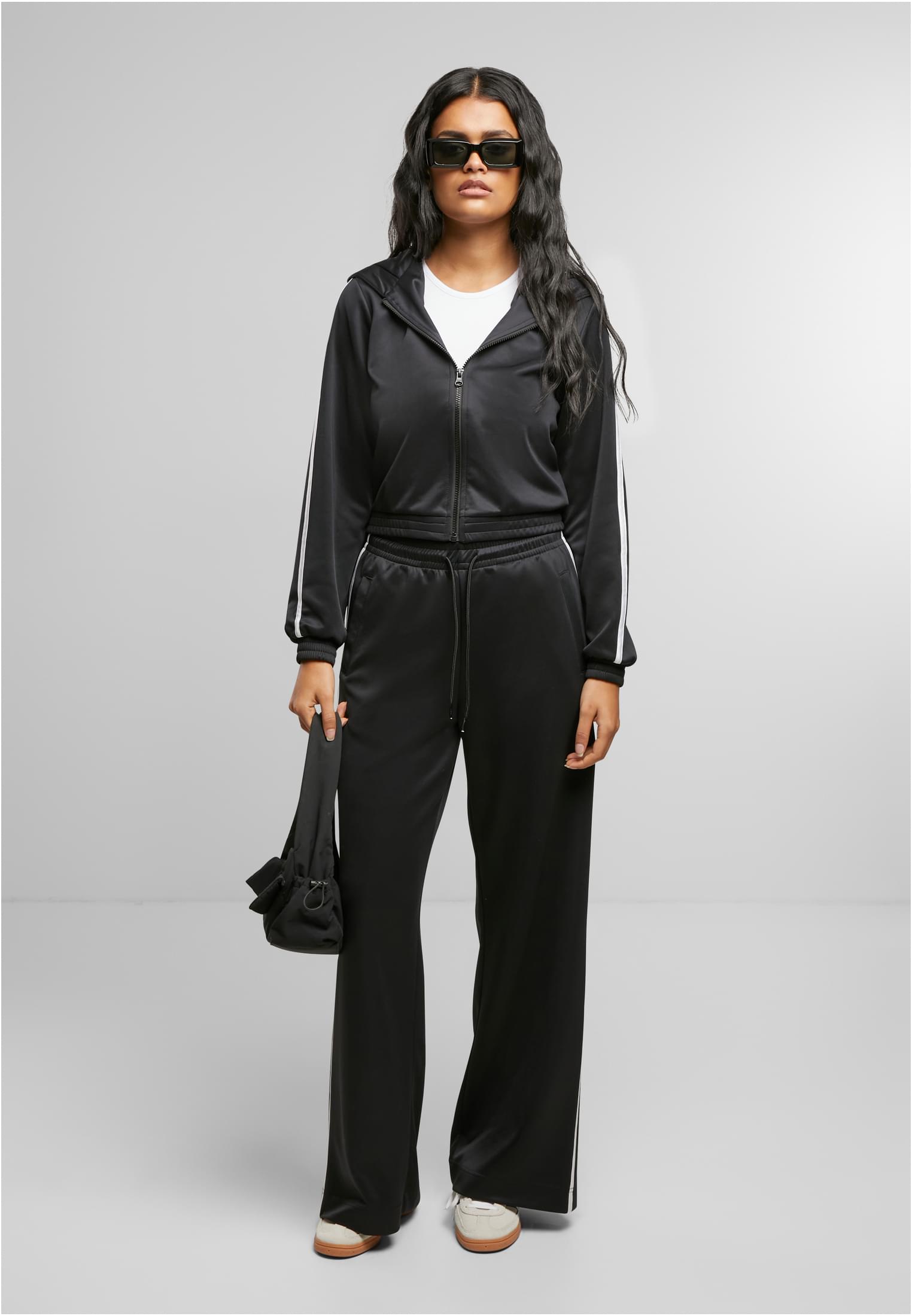Ladies Wide Leg Track Pants | black
