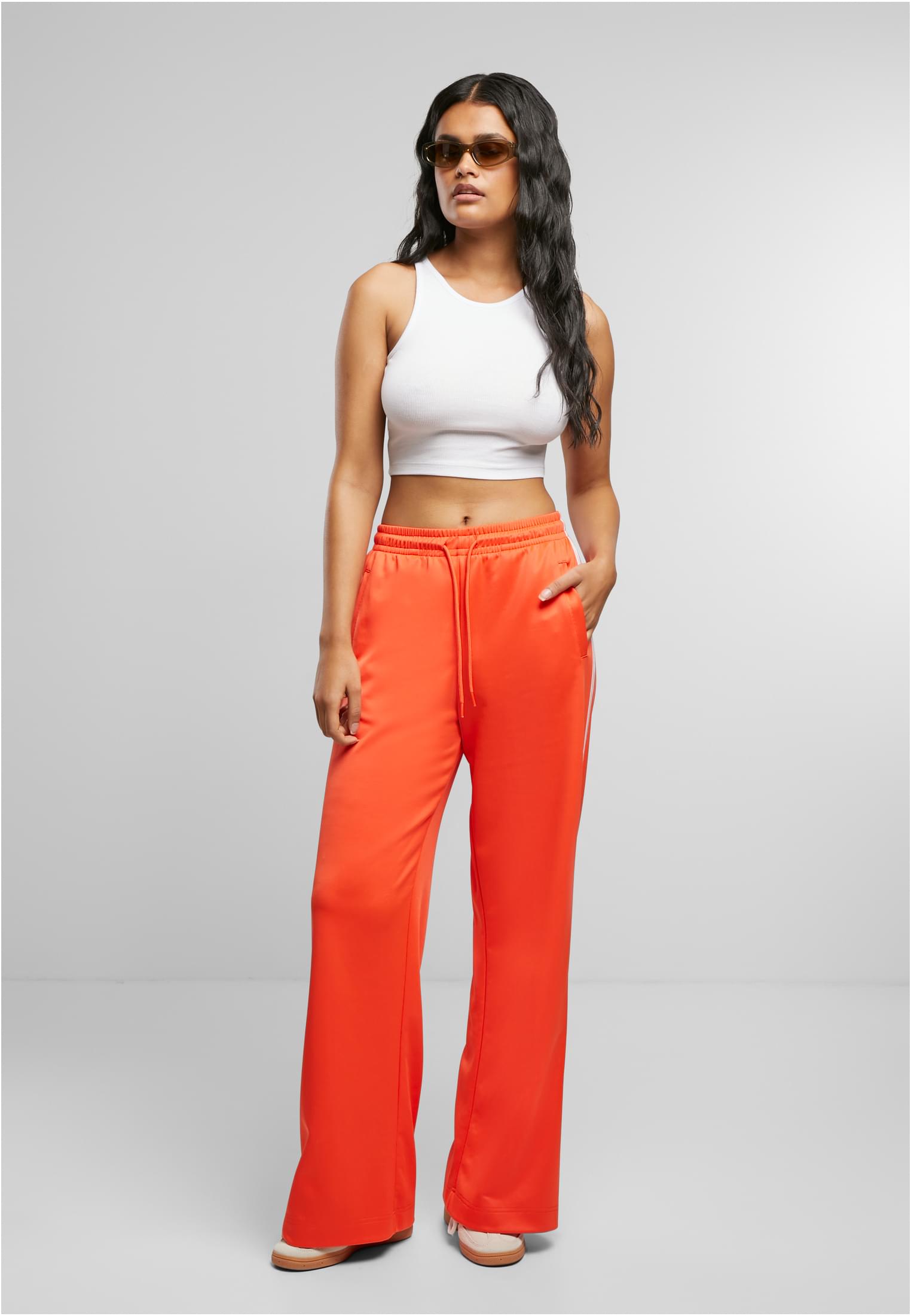 Ladies Wide Leg Track Pants | signalred