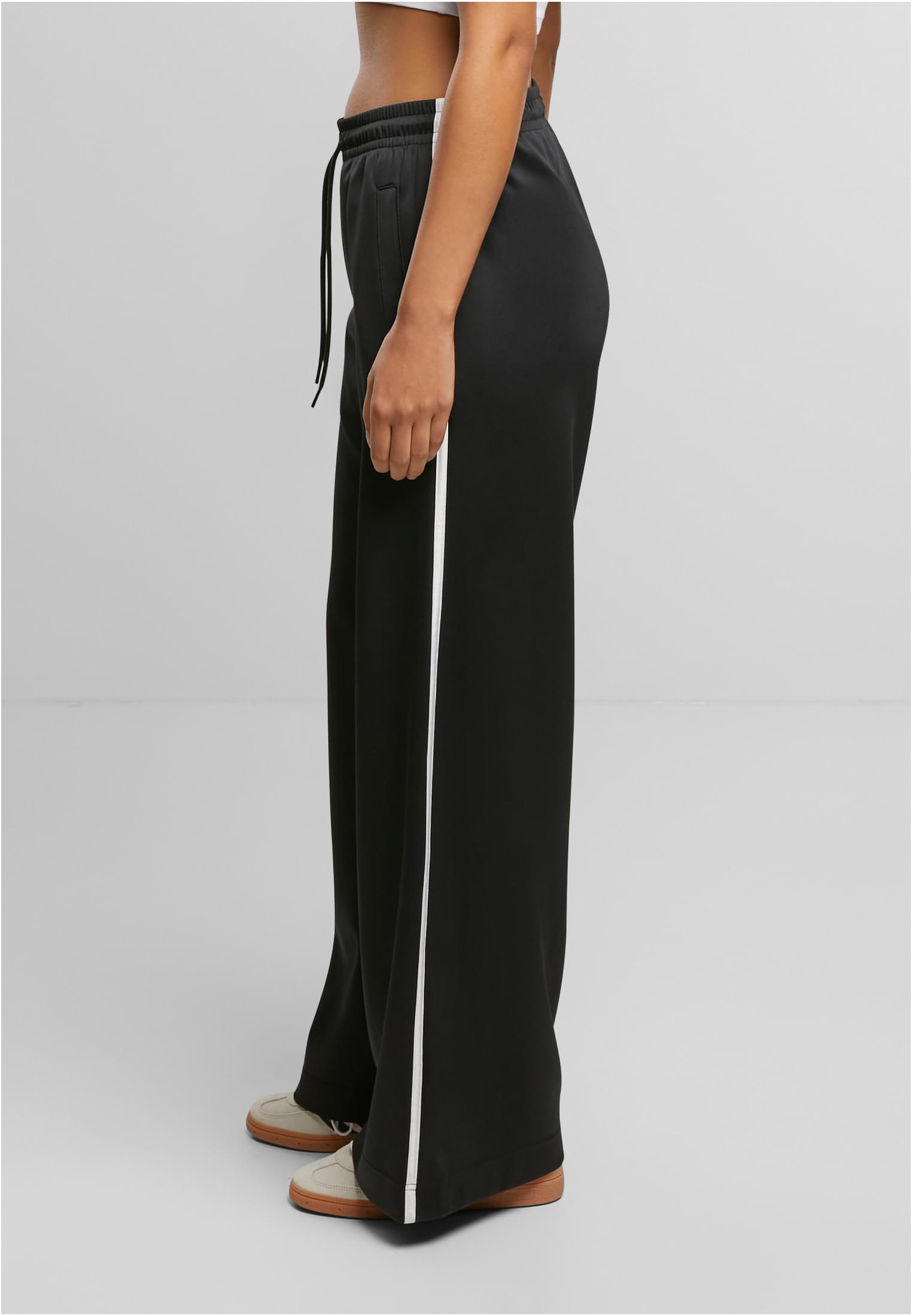 Ladies Wide Leg Track Pants | black