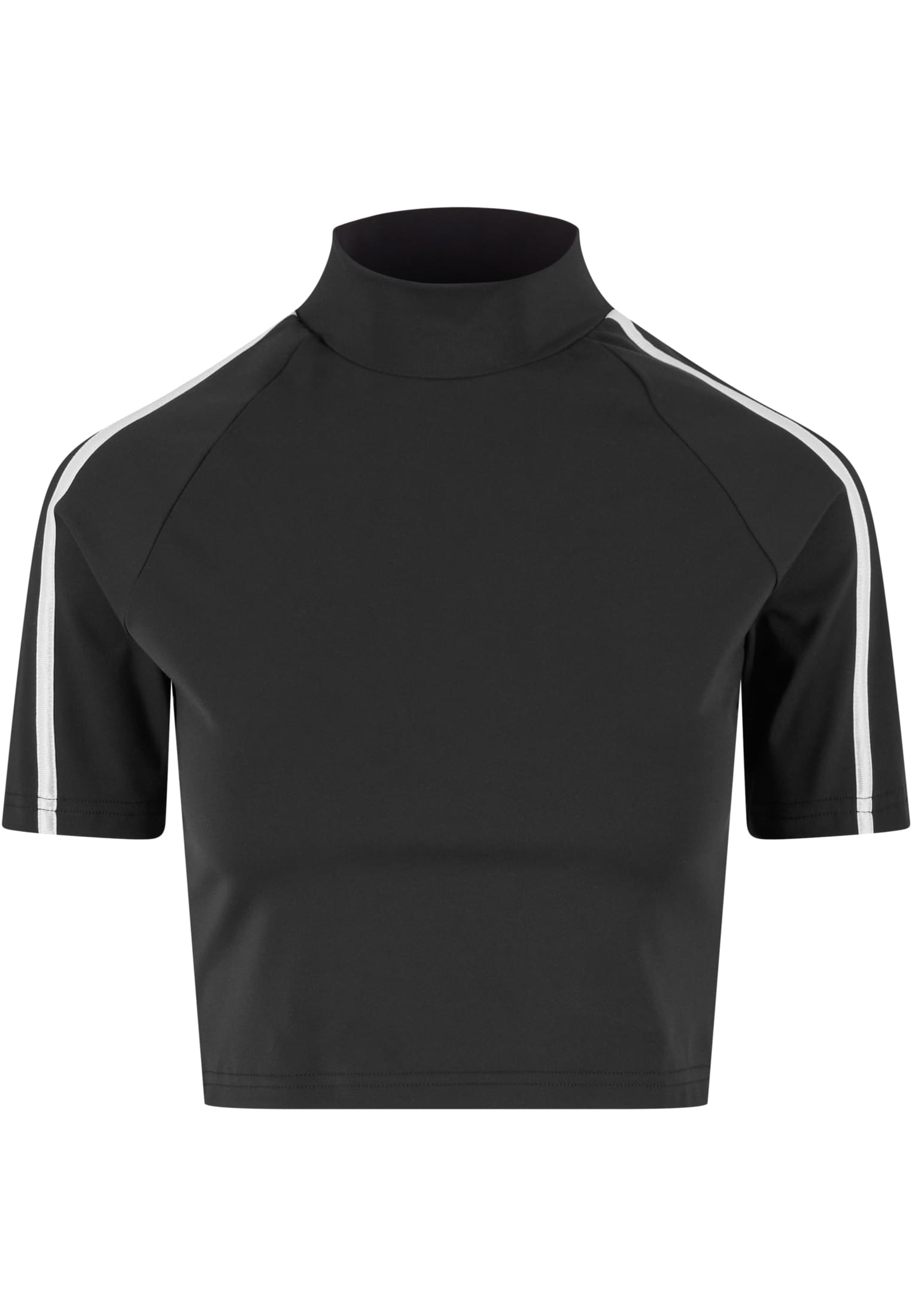 Ladies High Neck Short Tee | black