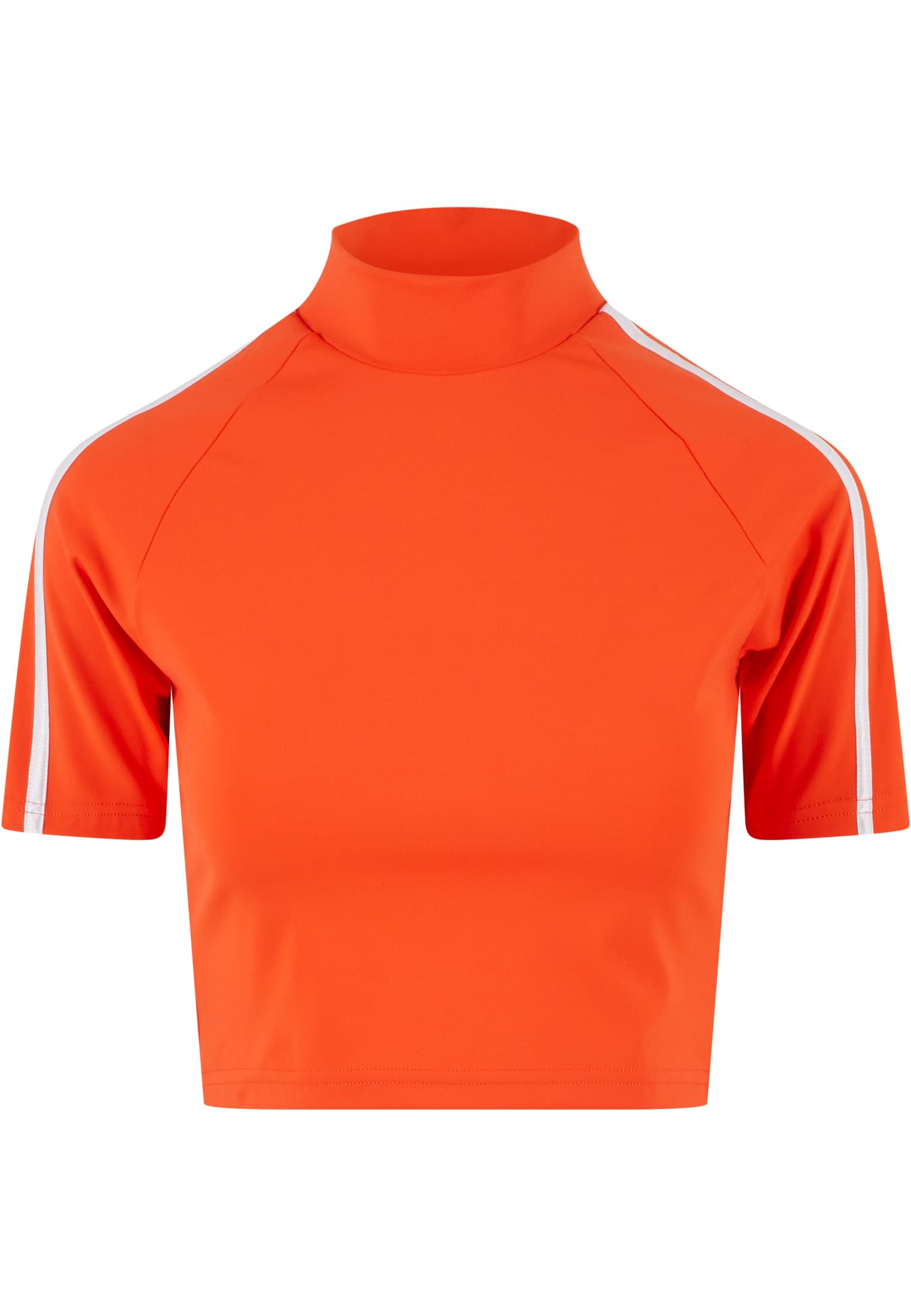 Ladies High Neck Short Tee | signalred