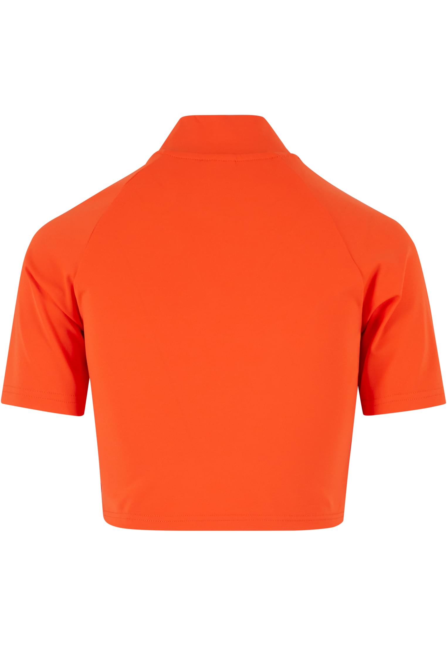 Ladies High Neck Short Tee | signalred
