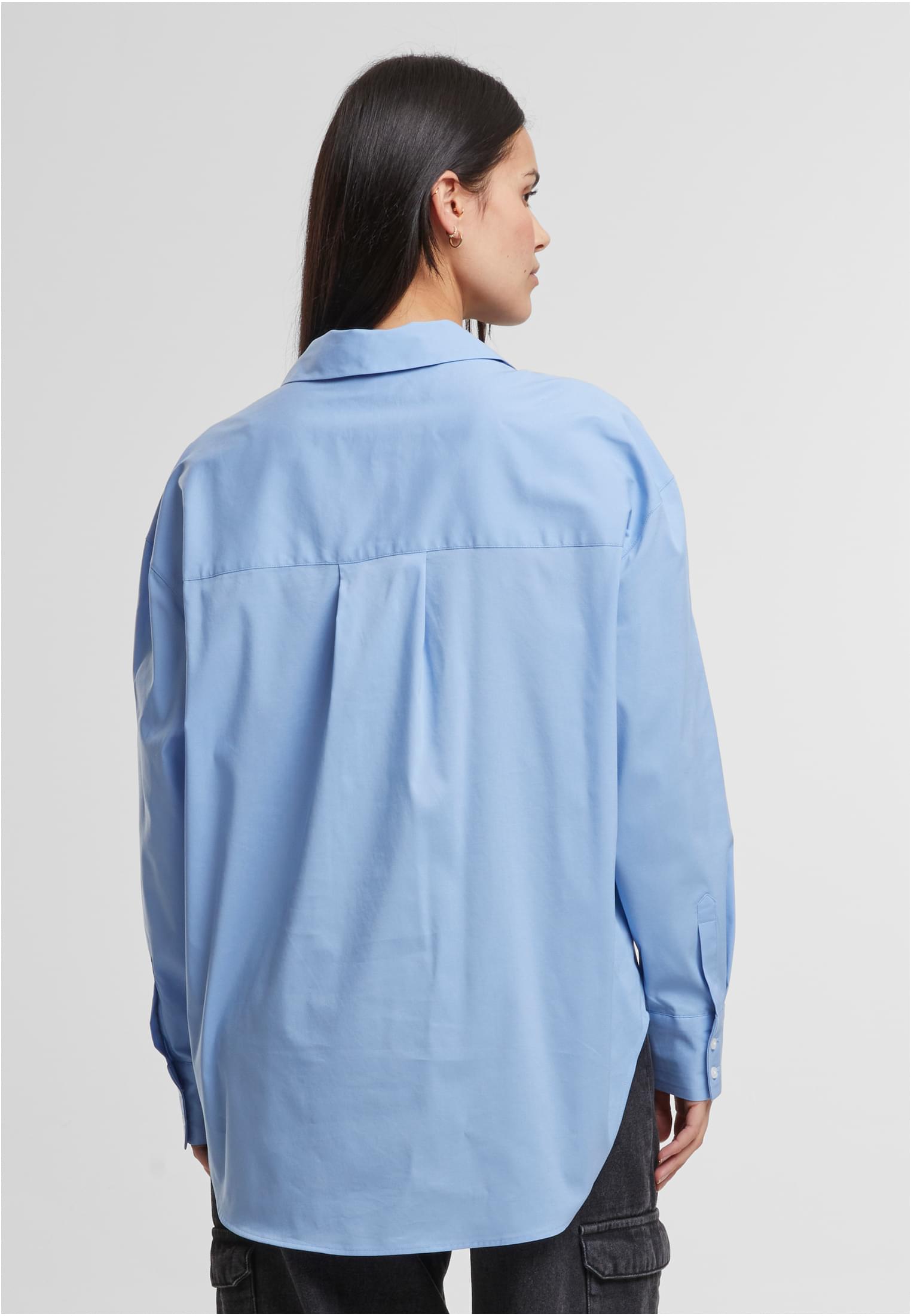 Ladies Oversized Cotton Blouse | powderblue