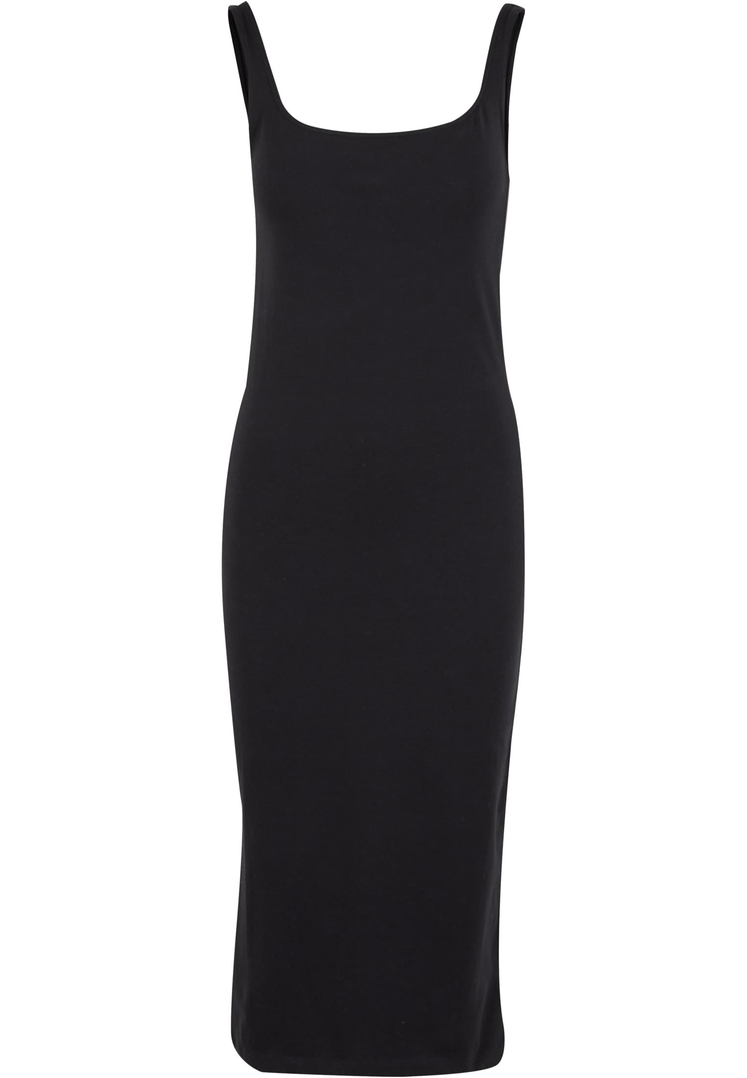 Ladies Basic Long Cotton Jersey Dress | black